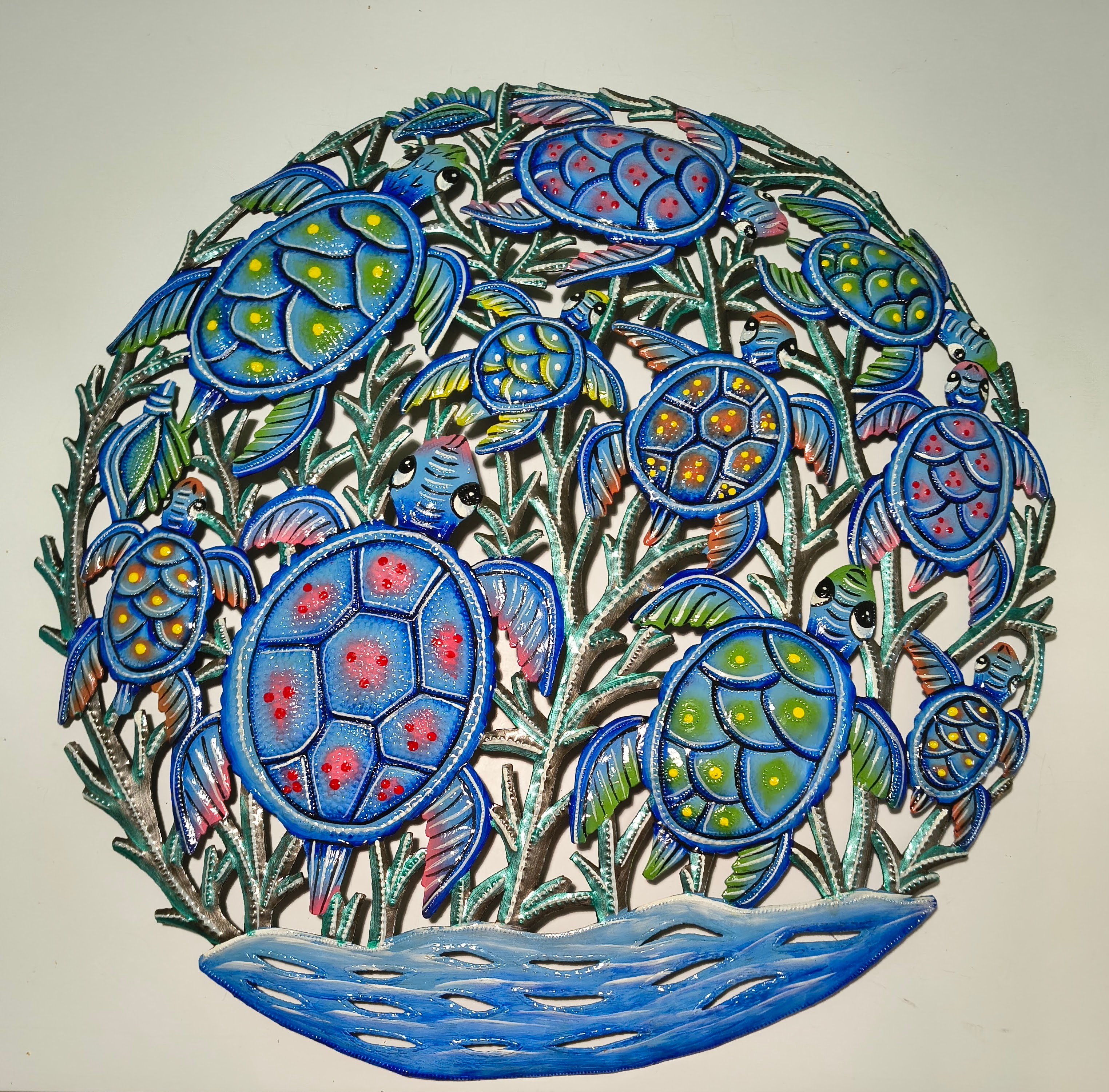 Handcrafted Metal Turtle Wall Art