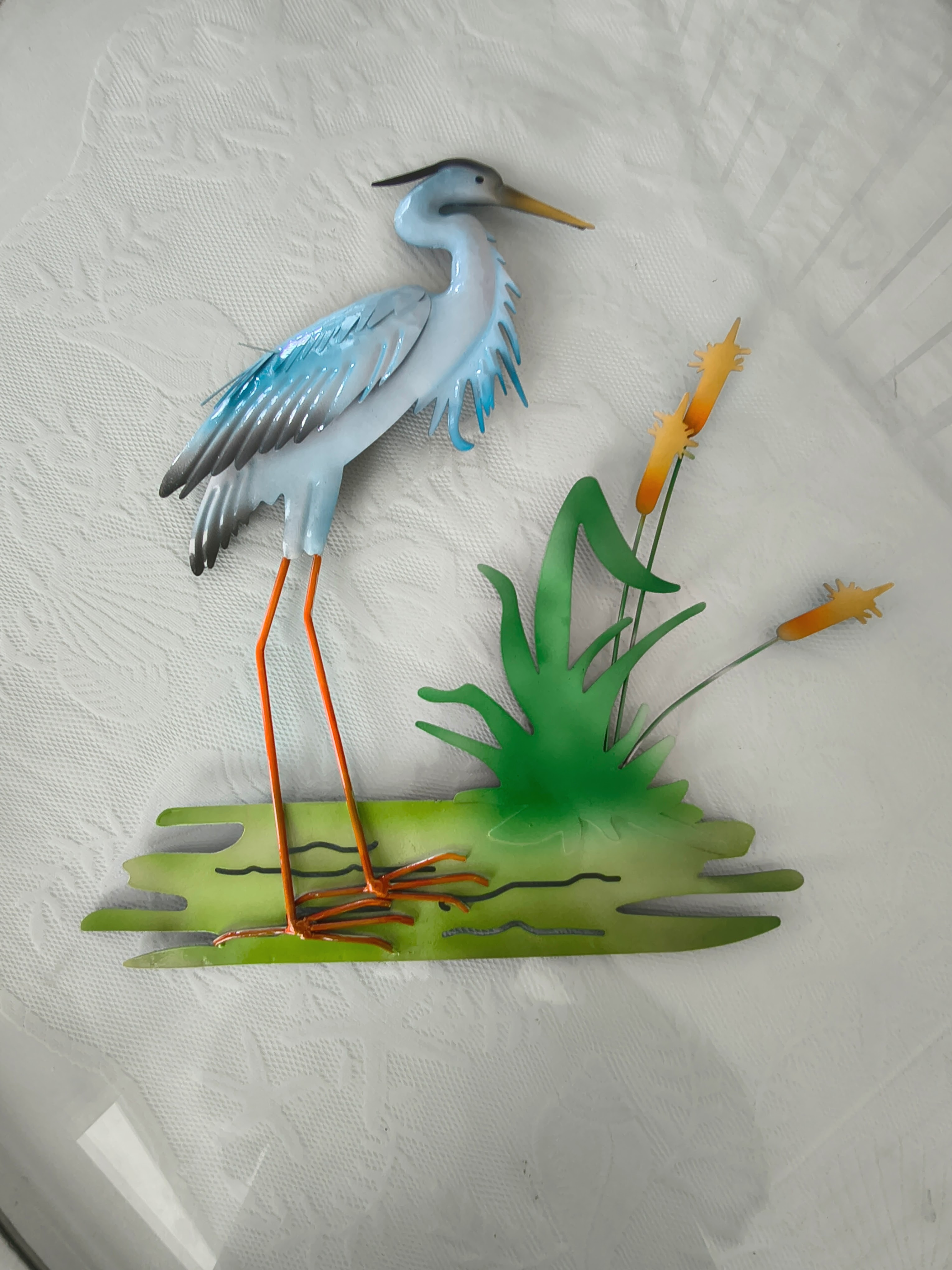 Metal Heron Wall Art