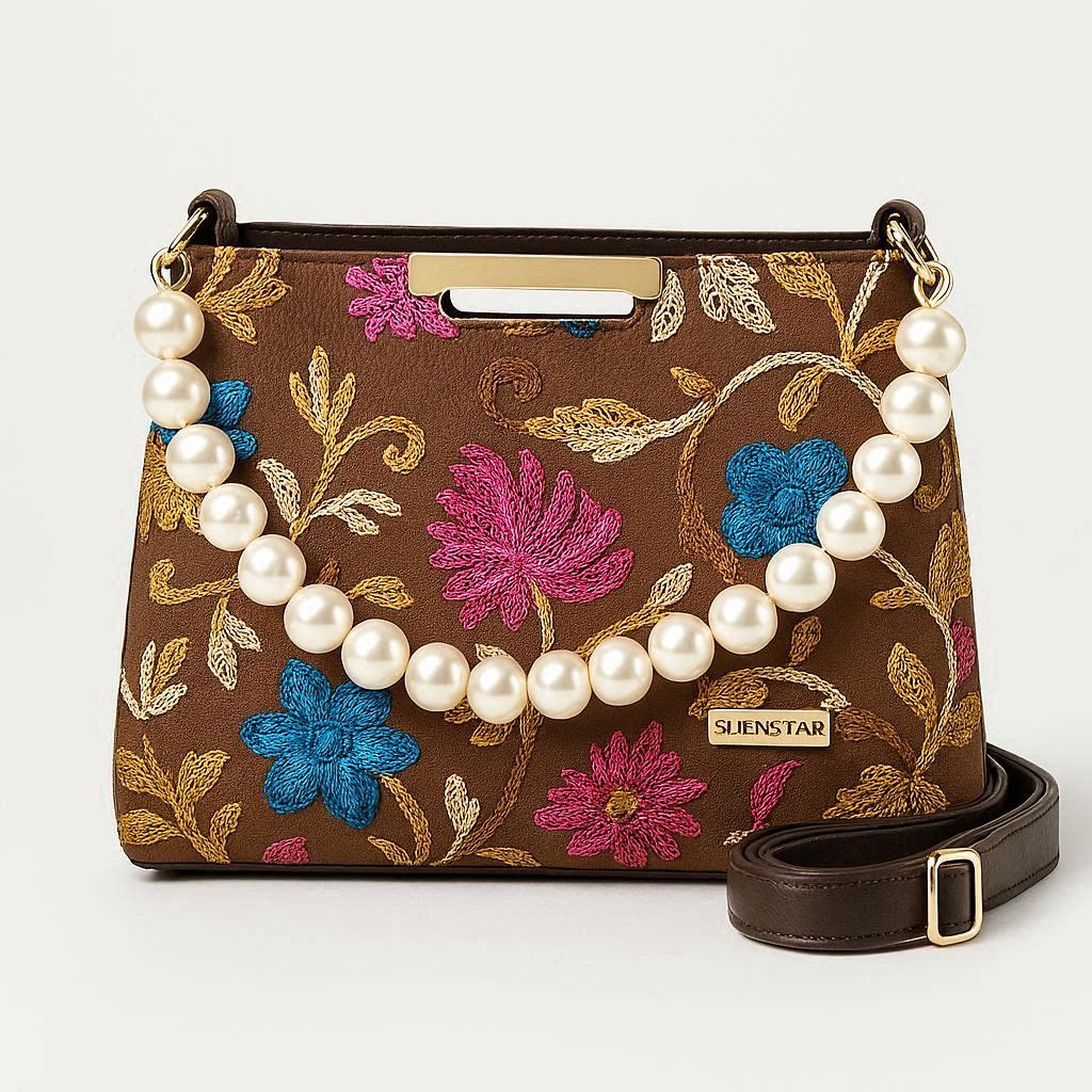 Embroidered Floral Handbag