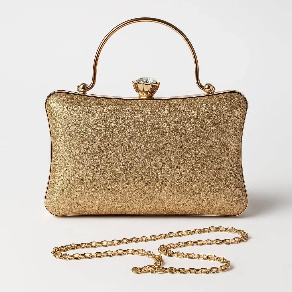 Elegant Gold Evening Clutch