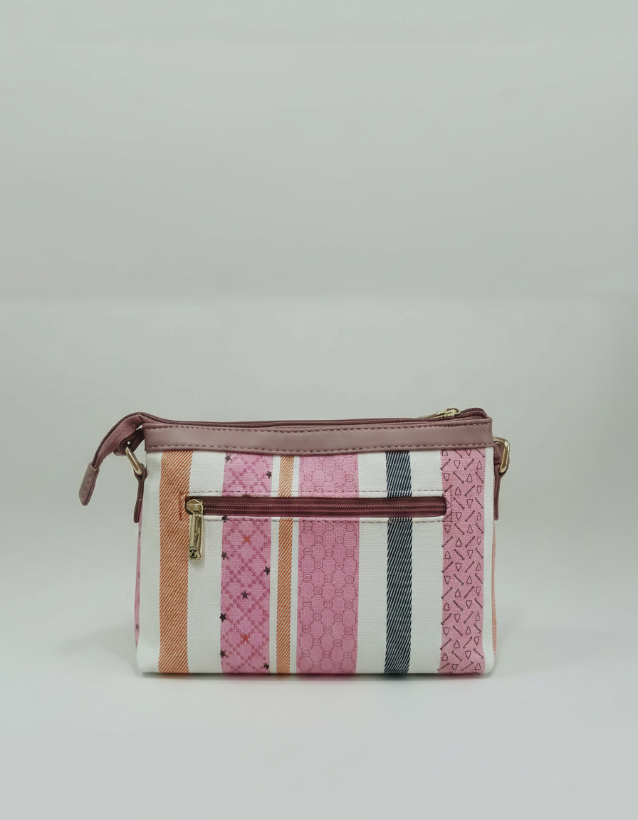 Striped Crossbody Handbag