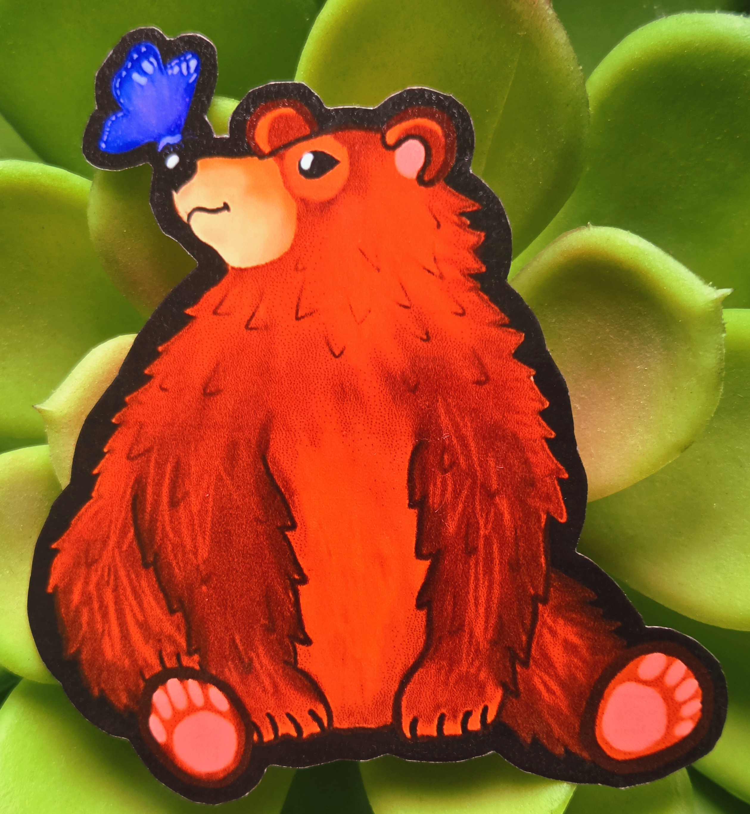 Bear & Butterfly Sticker