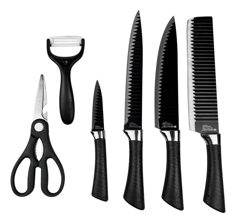 Set De Cuchillos Elegantes Negros