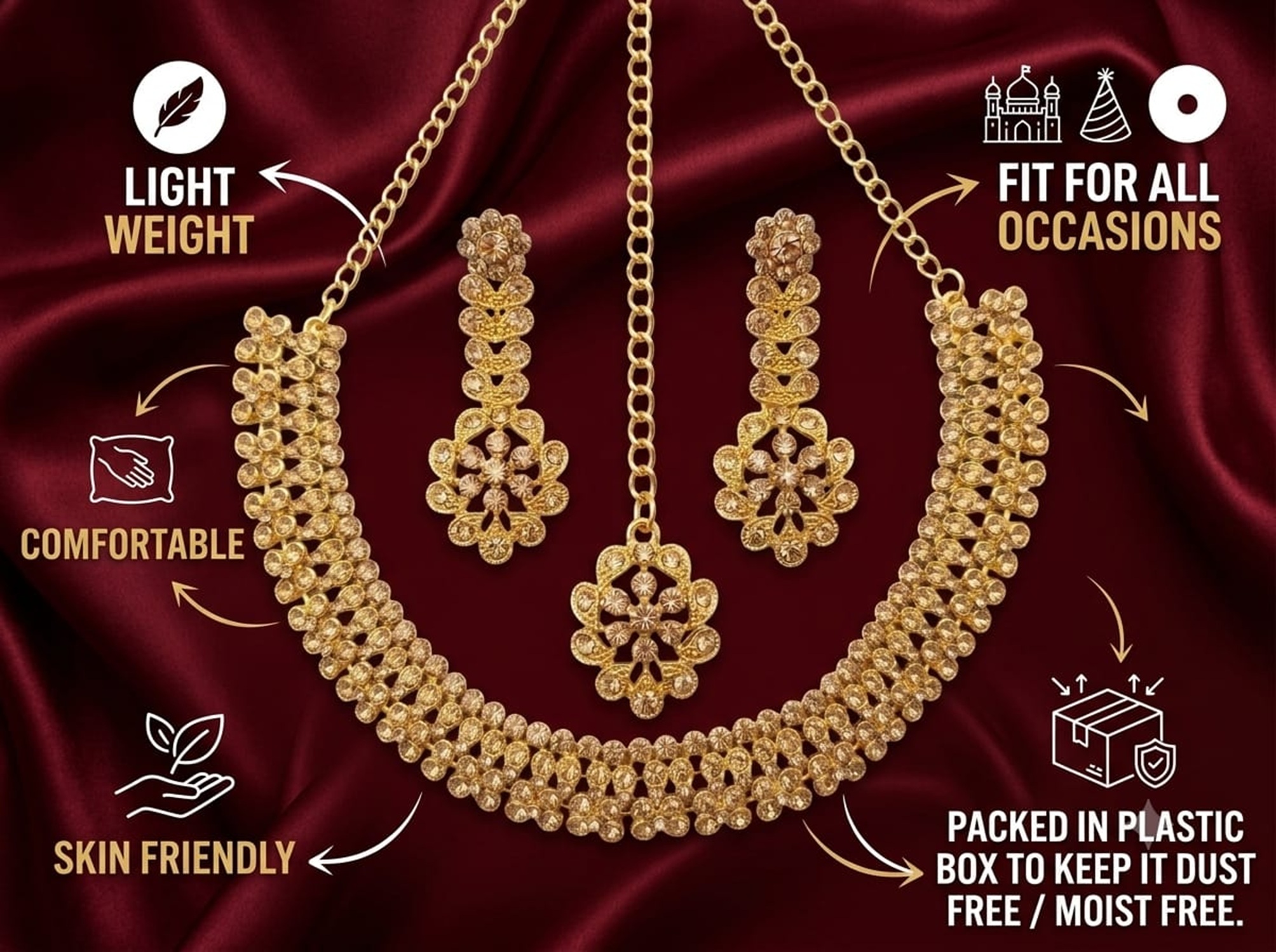 Gold-Plated Necklace Set