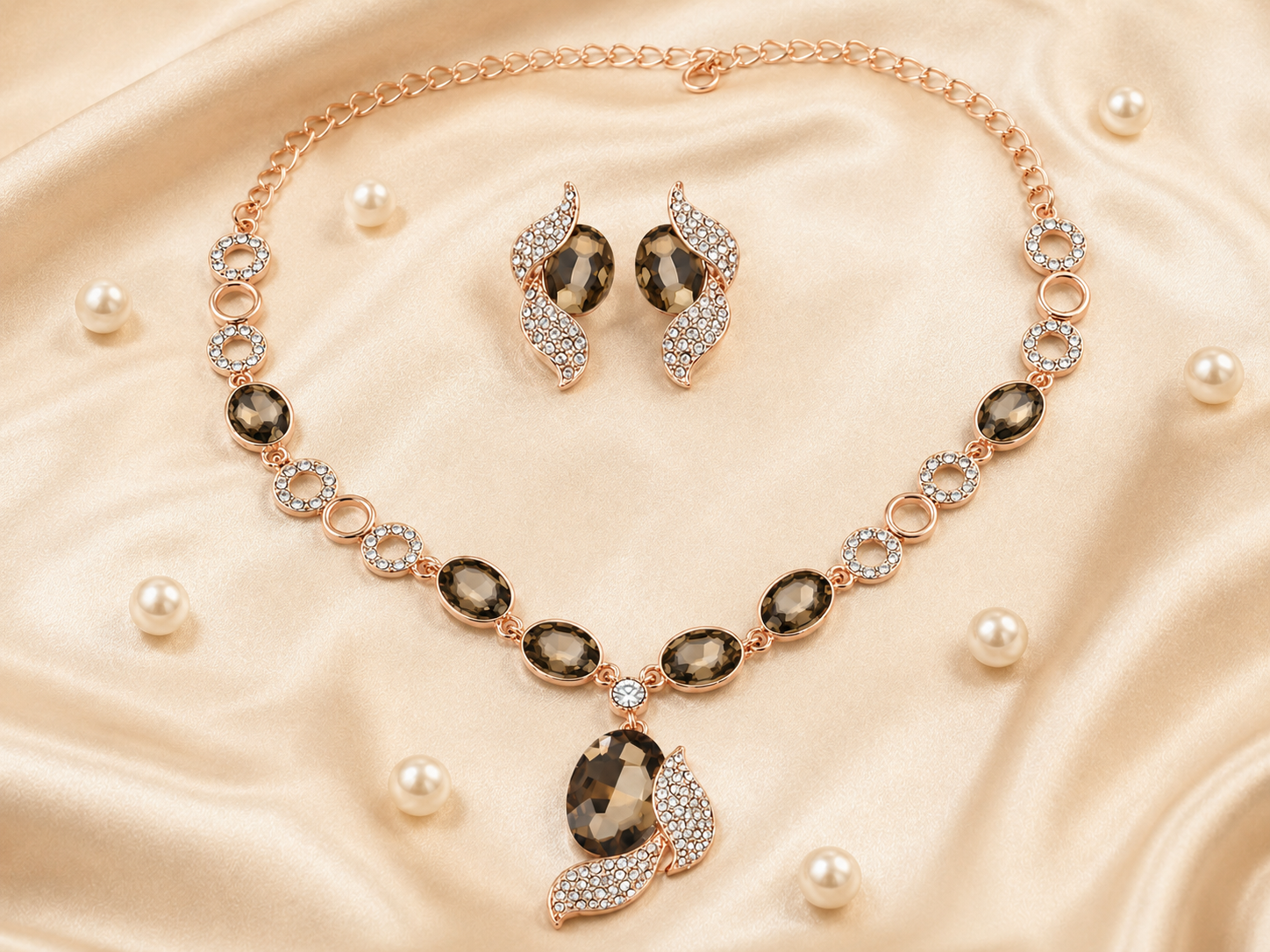 Elegant Crystal Necklace Set