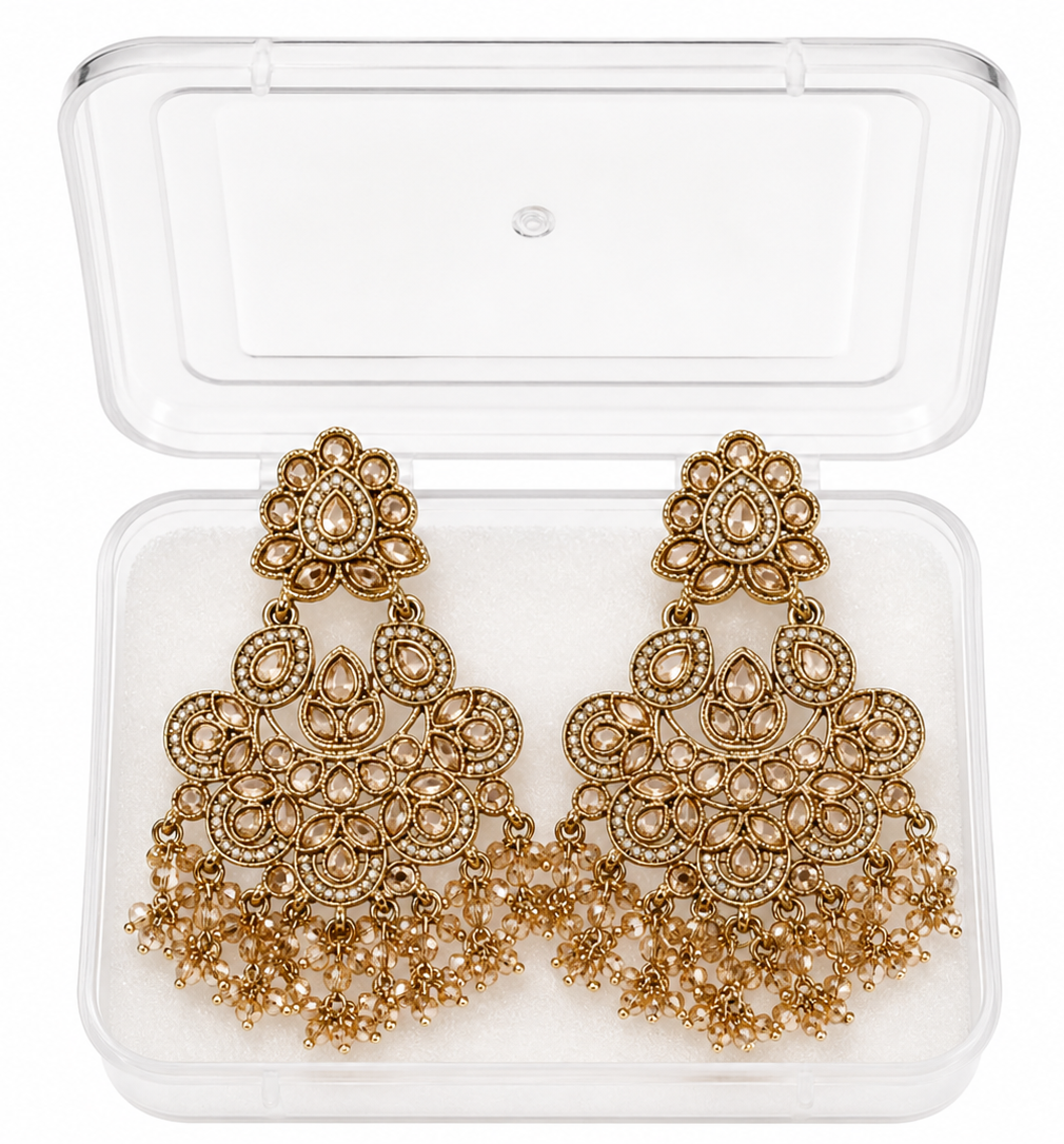 Gold-Plated Jhumka Earrings