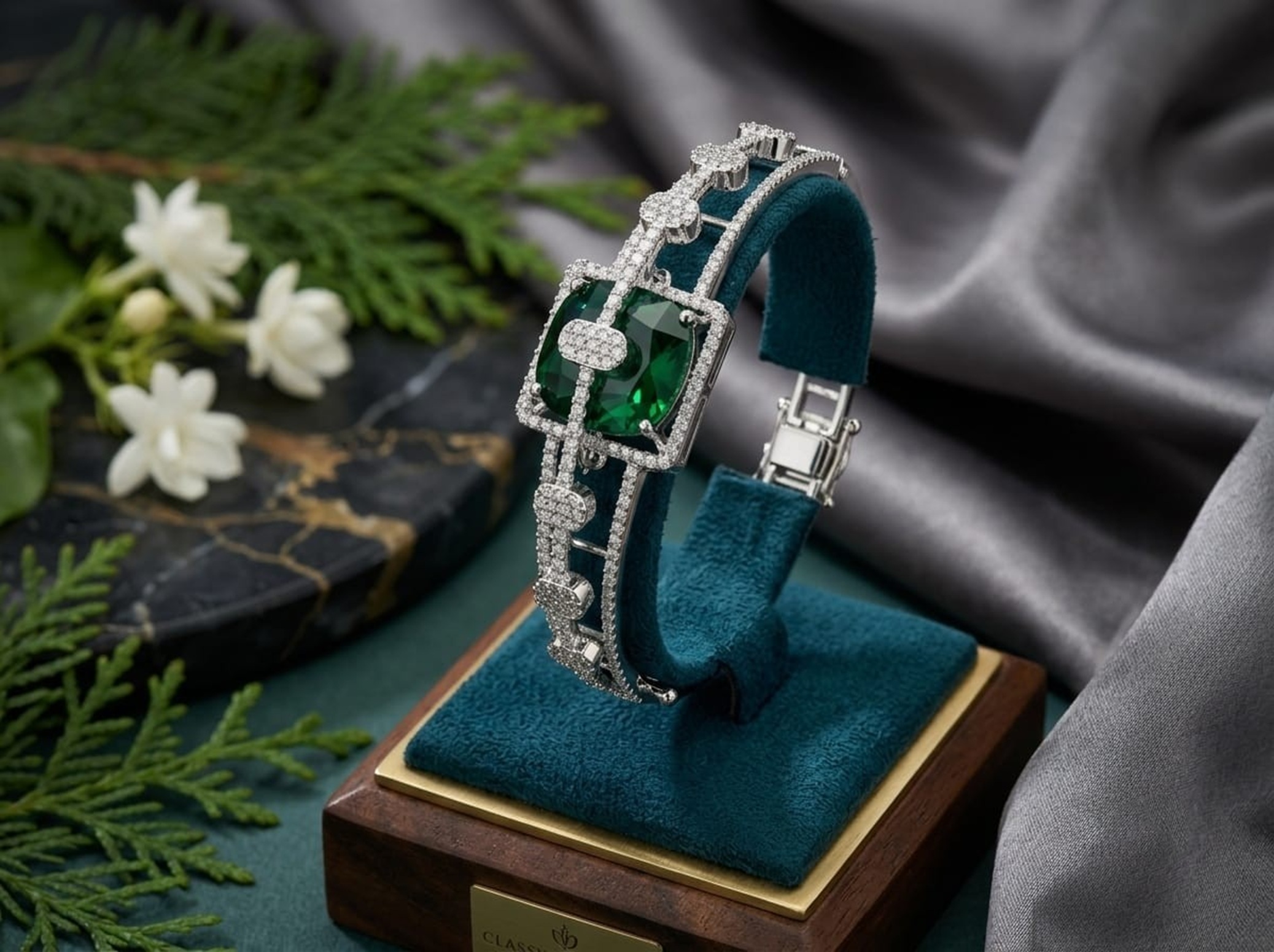 Emerald Green Gemstone Bracelet