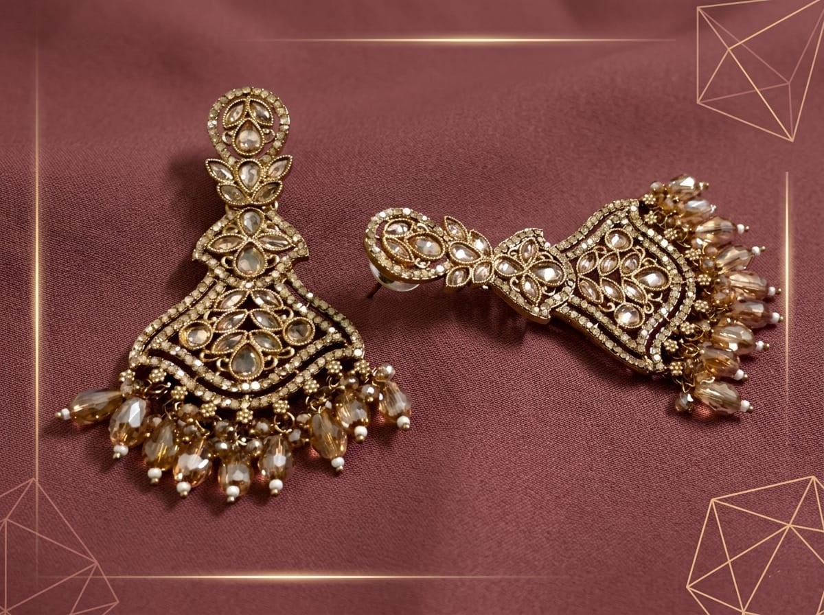 Gold Plated Jhumka Earrings