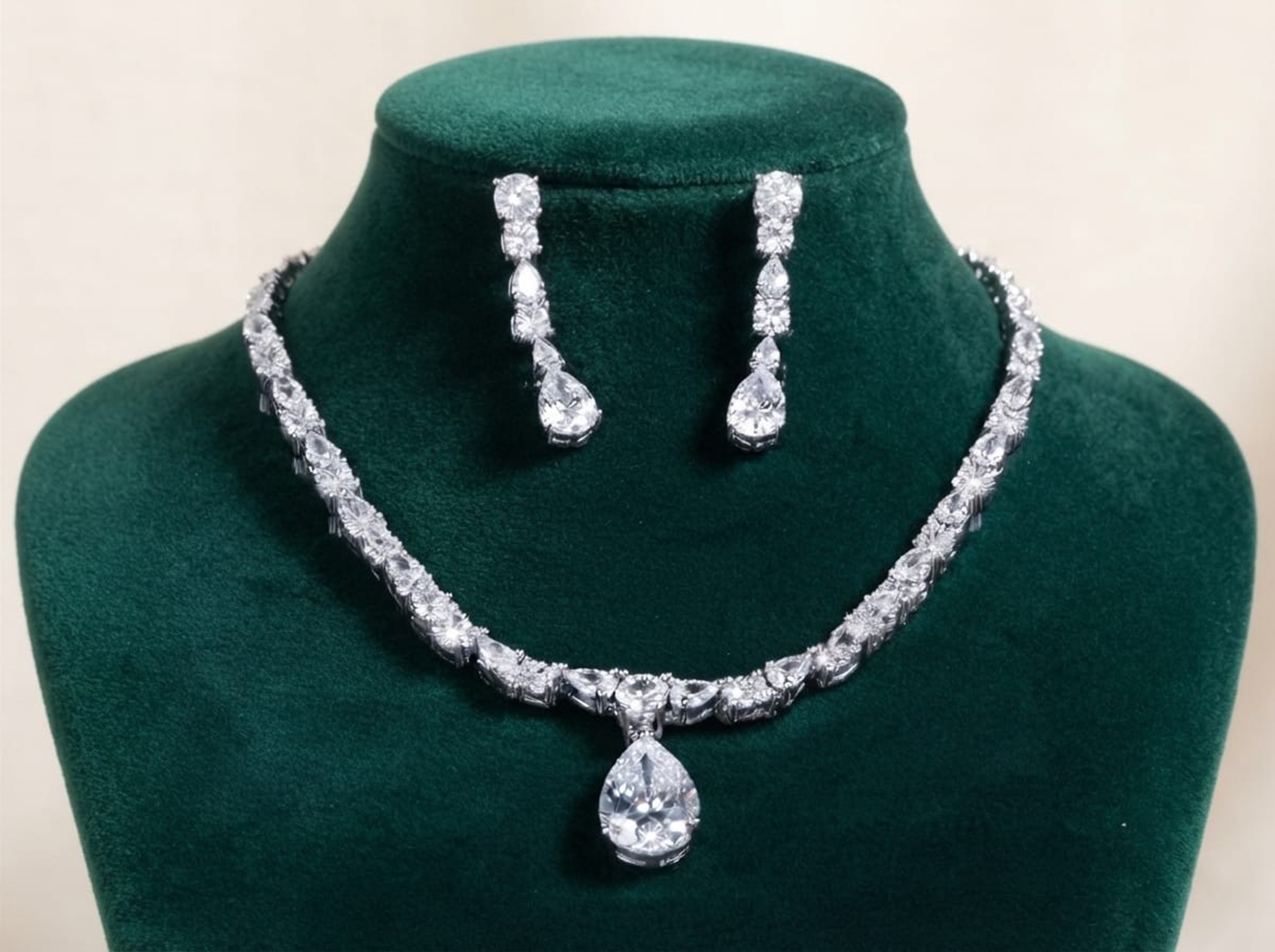 American Diamond Necklace & Earring Set