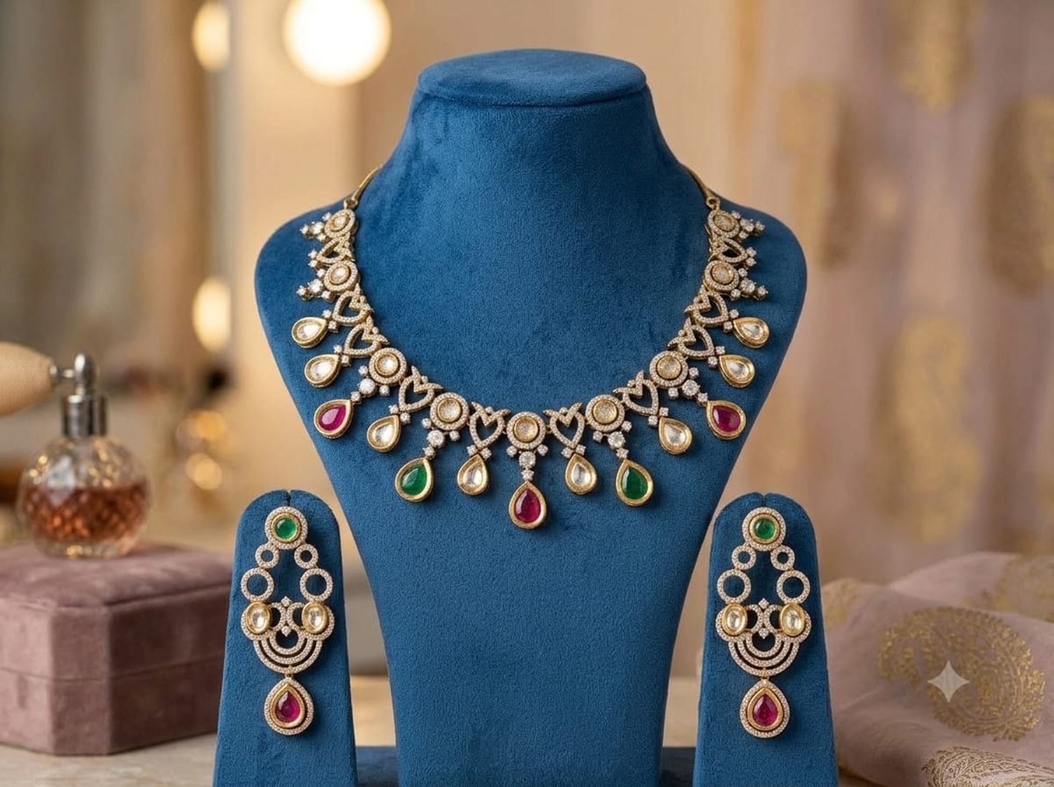 Kundan Stone Necklace Set