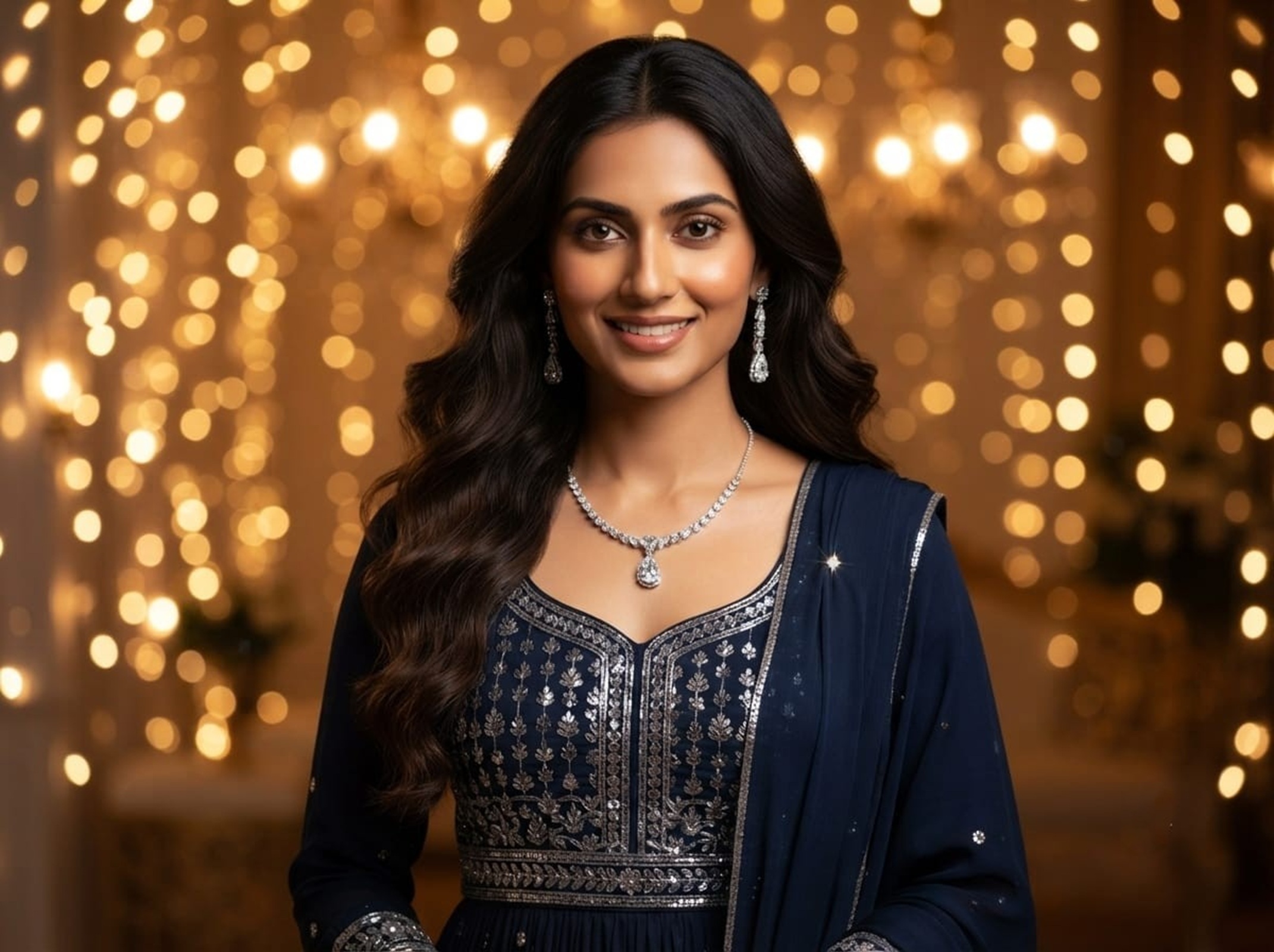 American Diamond Necklace & Earring Set