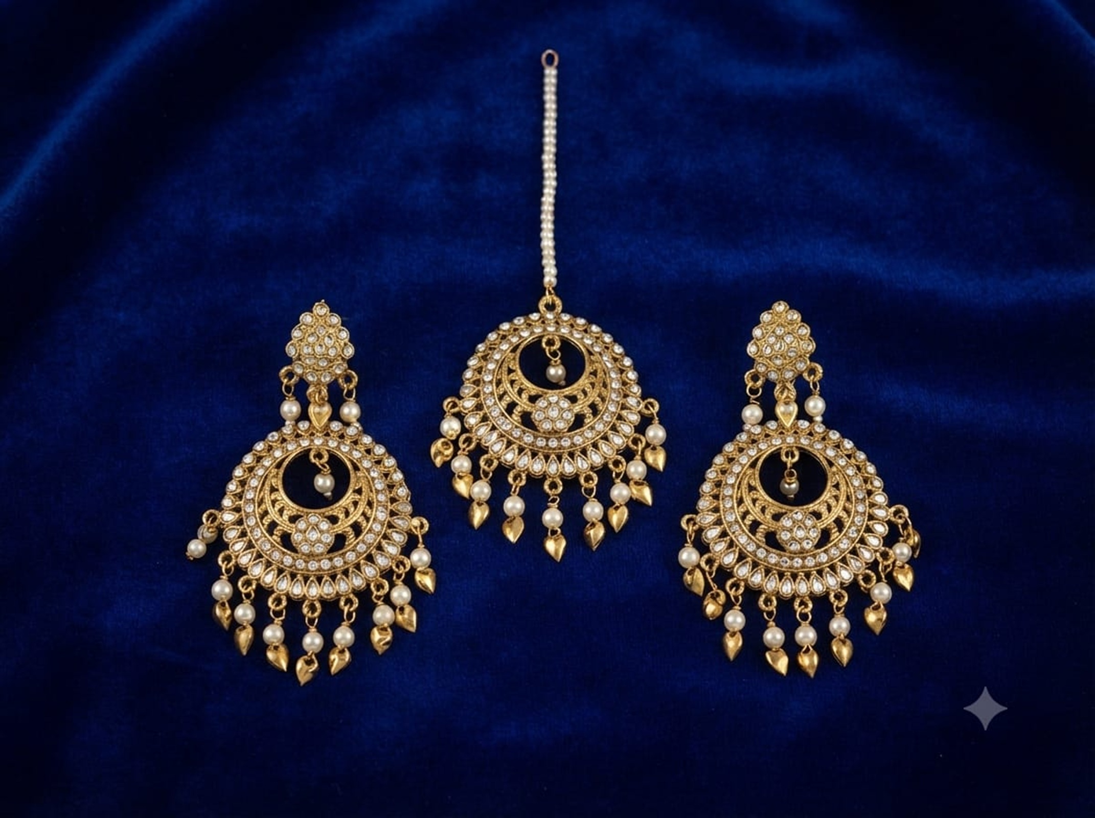 Pearl & Gold Bridal Jewelry Set