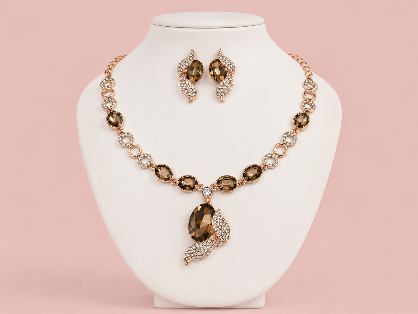 Elegant Crystal Necklace Set