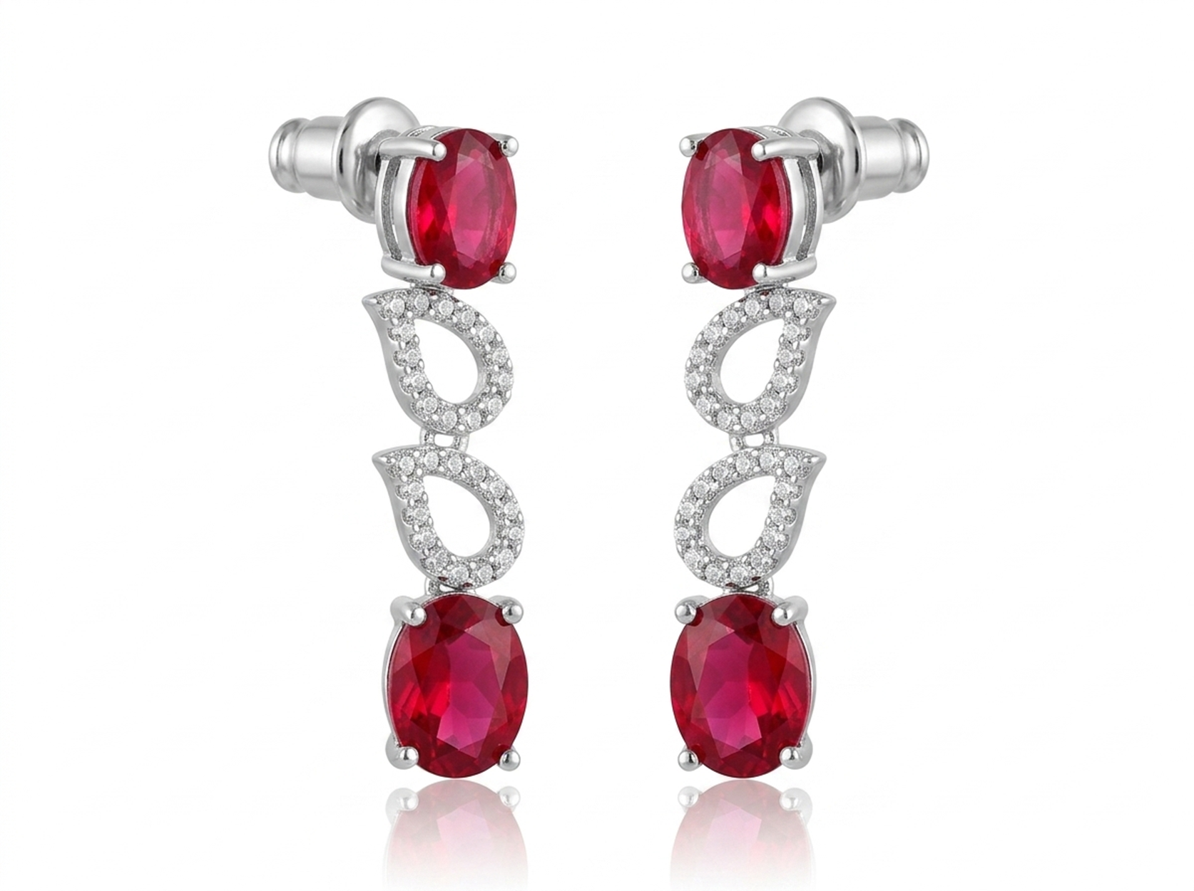 Ruby and Diamond Necklace Set