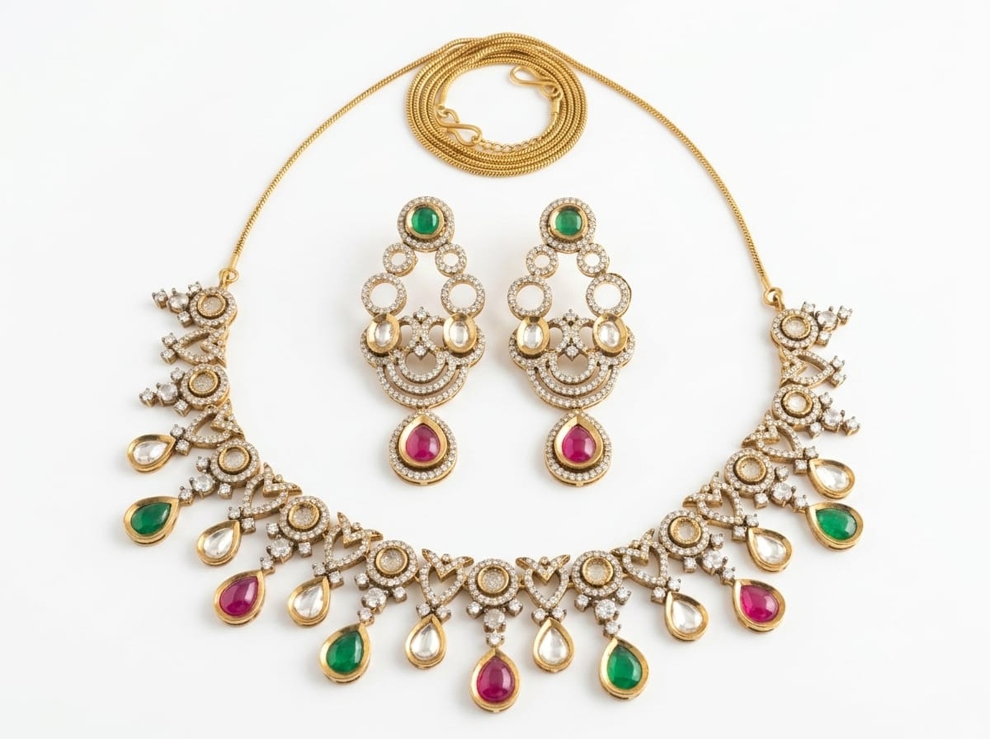 Kundan Stone Necklace Set