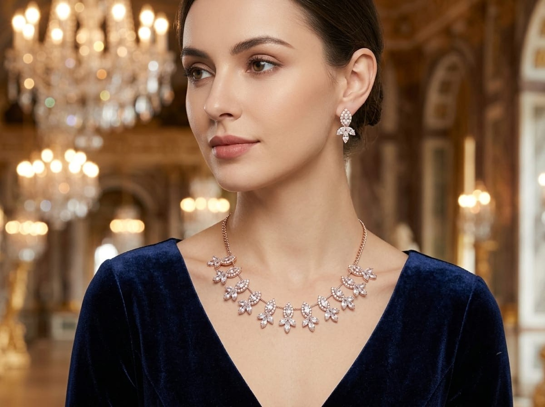 Elegant Crystal Necklace Set
