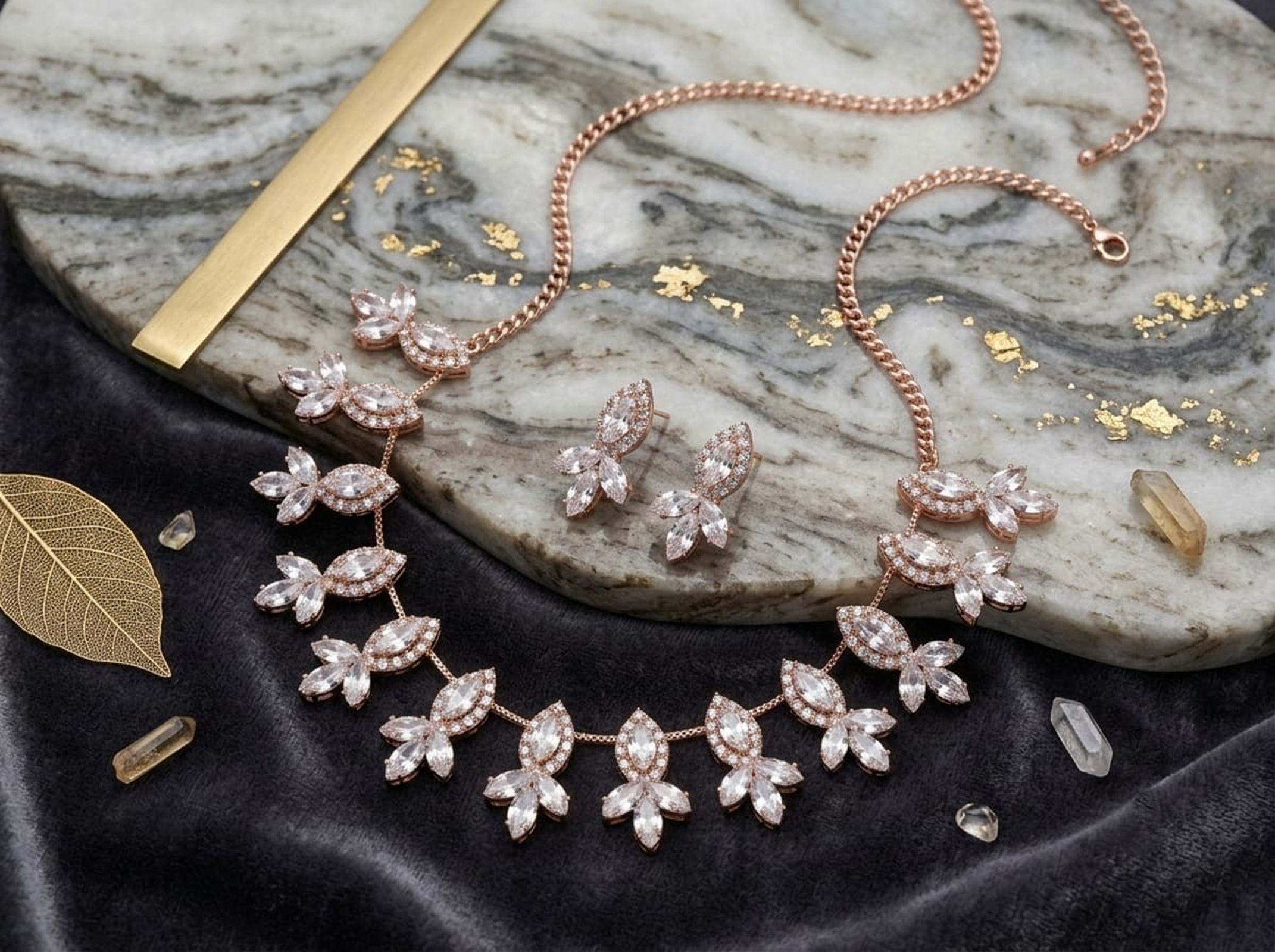 Elegant Crystal Necklace Set
