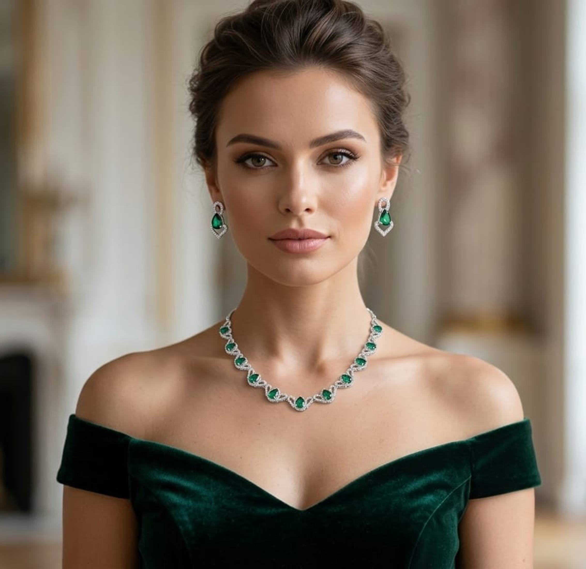 American Diamond Jewelry Set