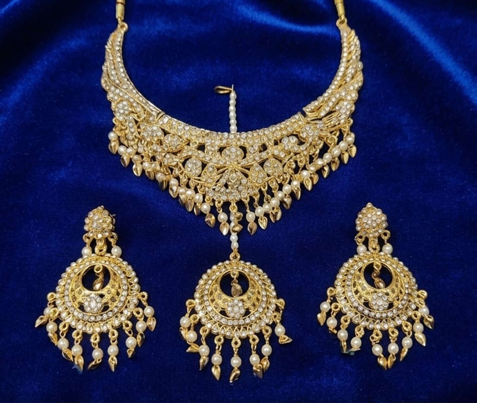 Pearl & Gold Bridal Jewelry Set