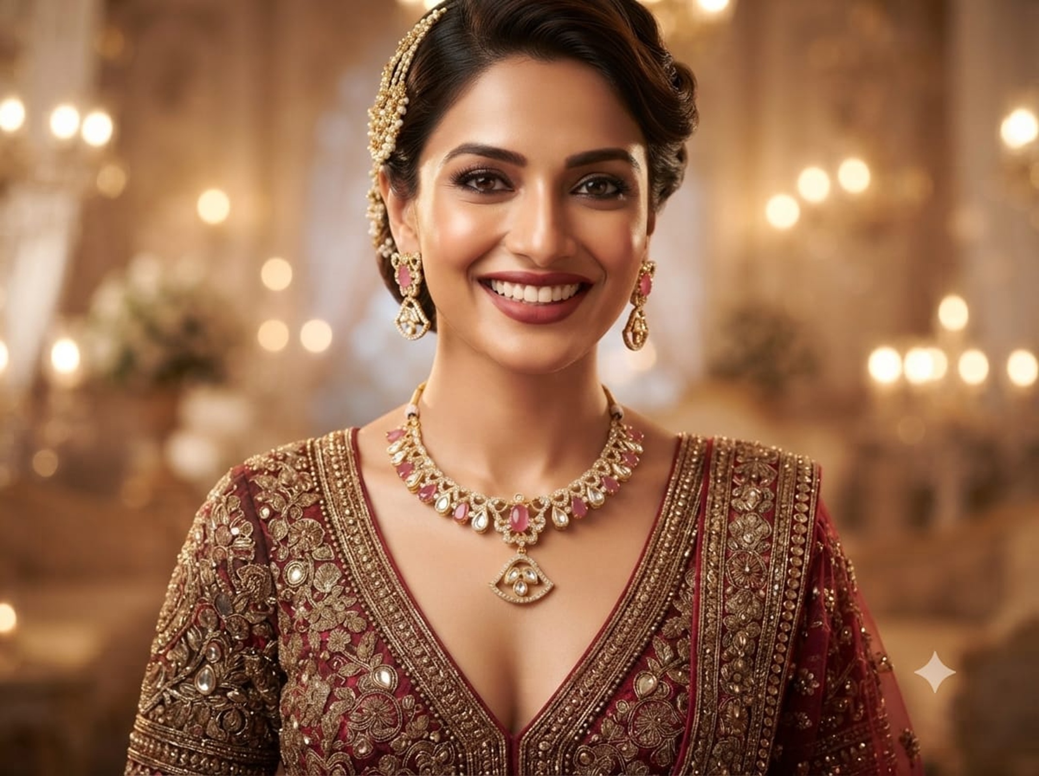 Traditional Gold-Plated Multi Color Handmade Kundan Necklace Set
