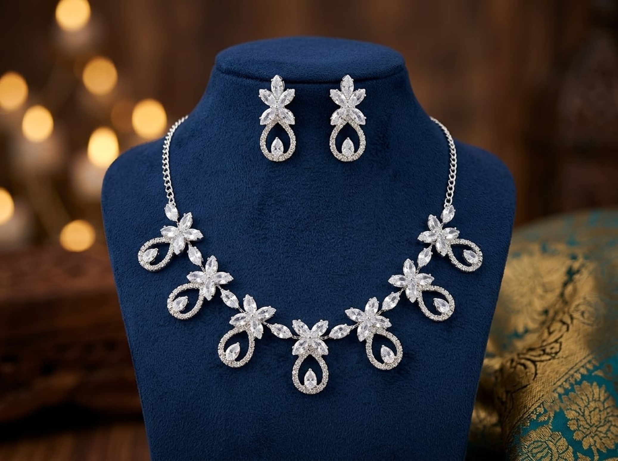 Elegant Crystal Necklace Set
