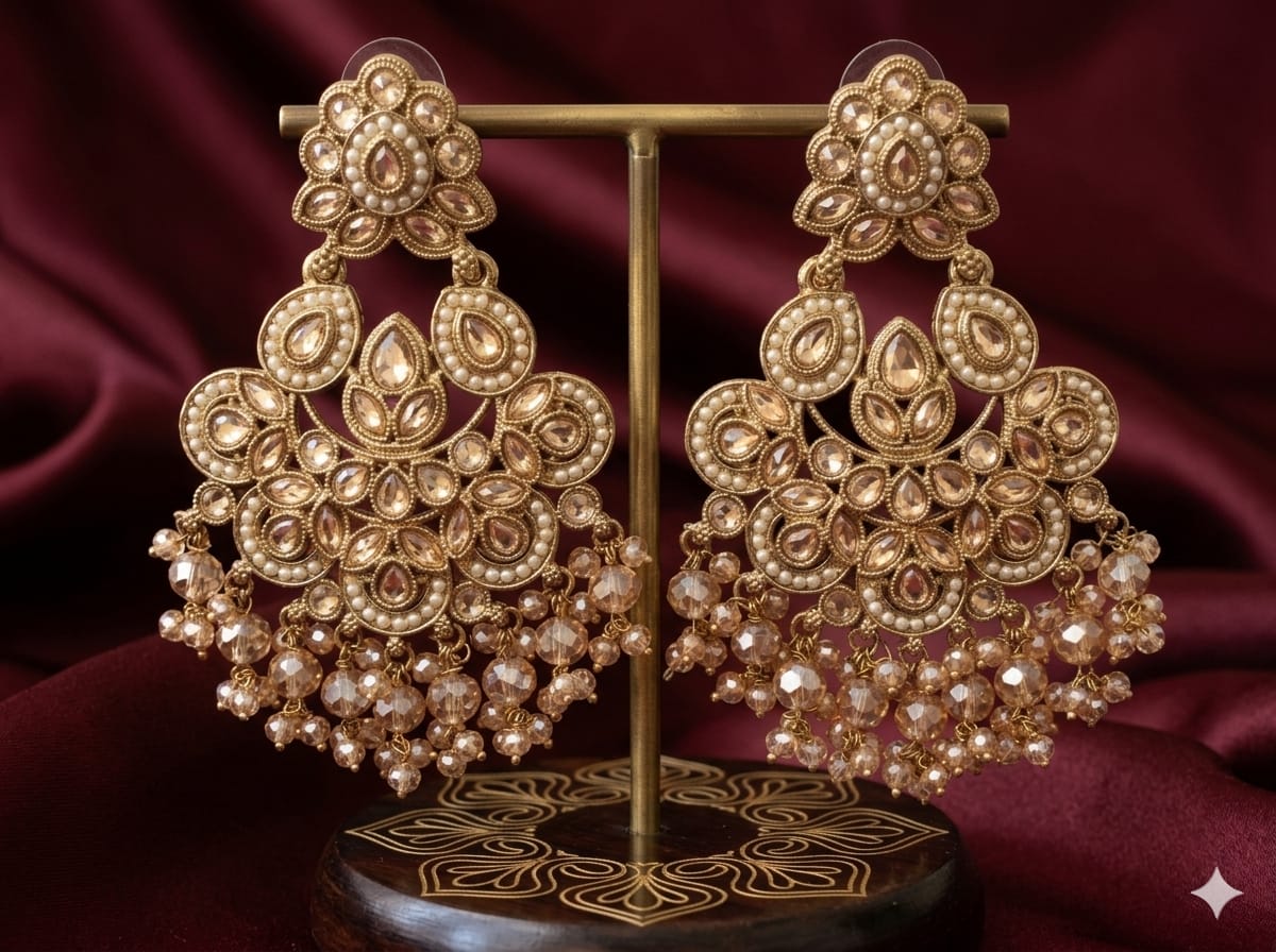 Gold-Plated Jhumka Earrings