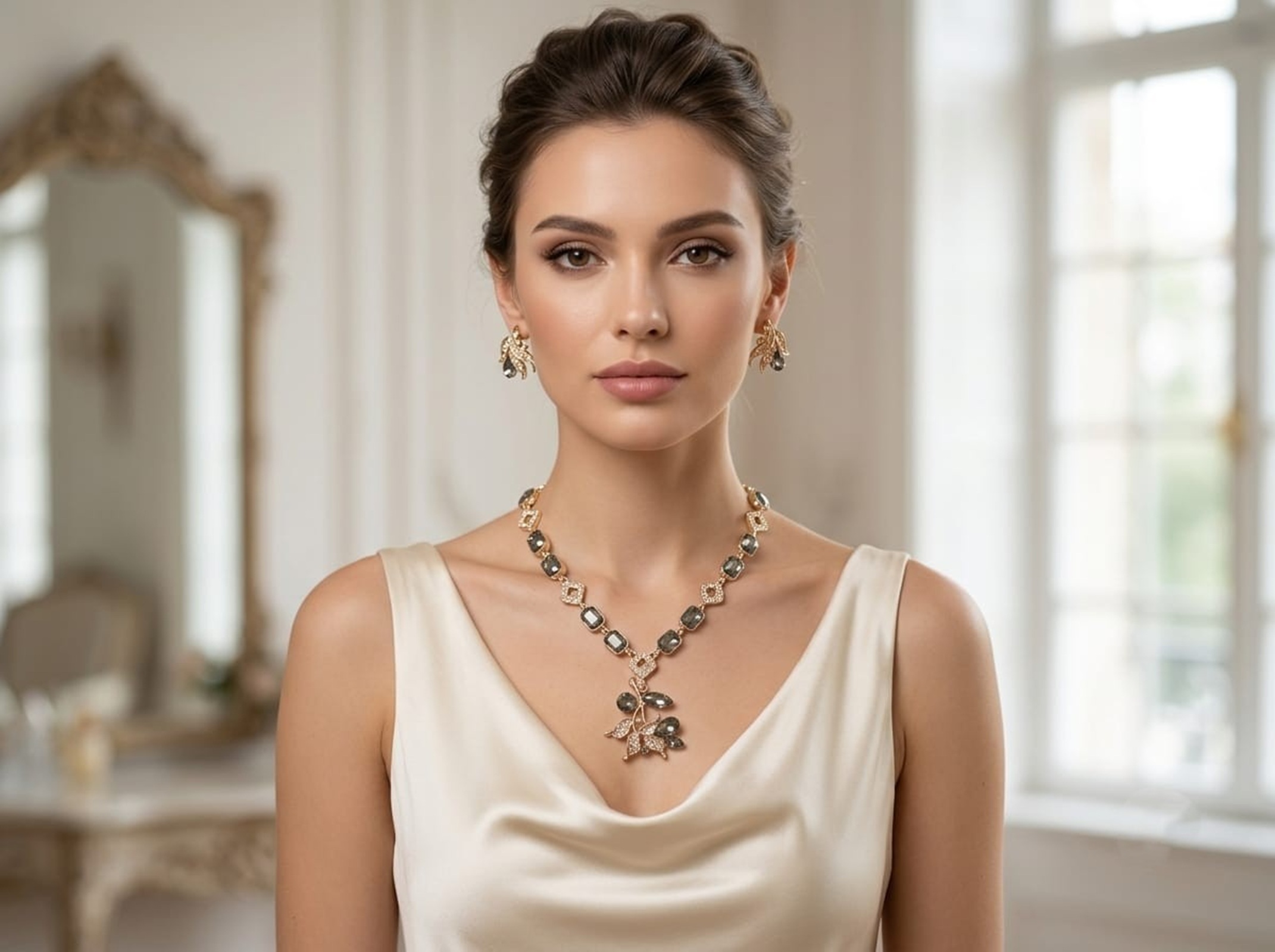 Elegant Stone Necklace Set