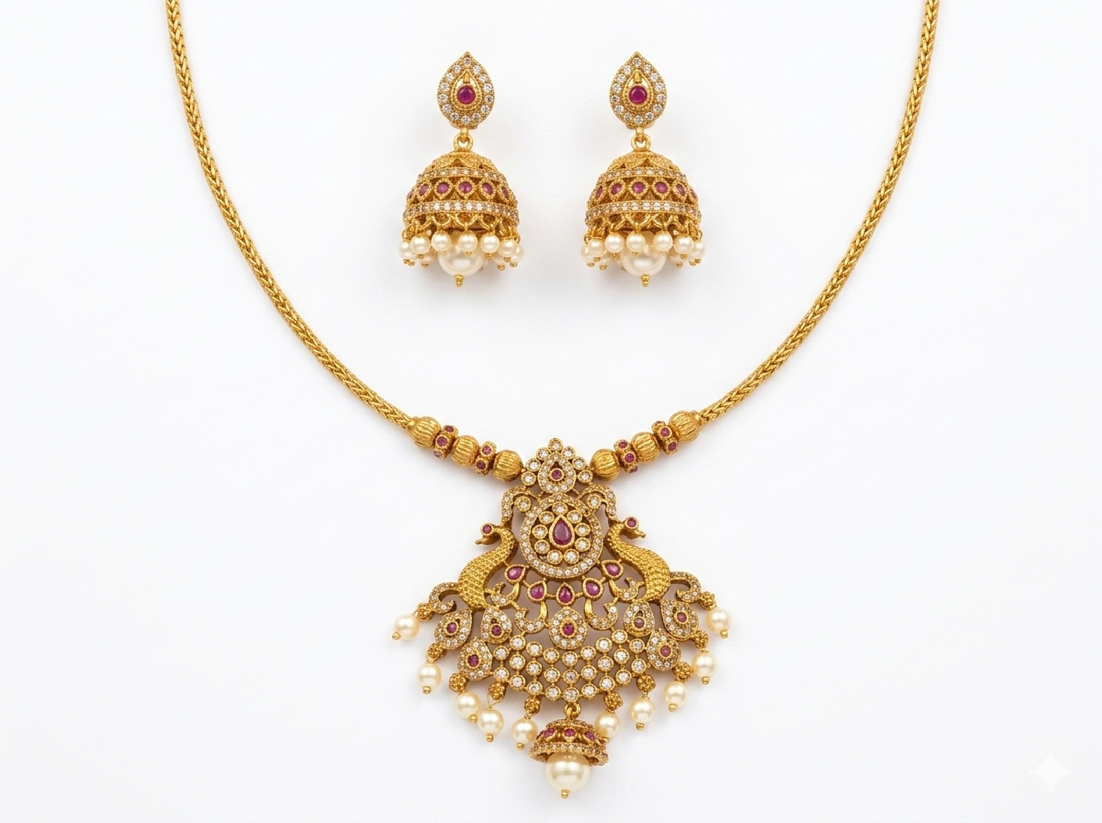 Traditional Antique FInish Necklace Set