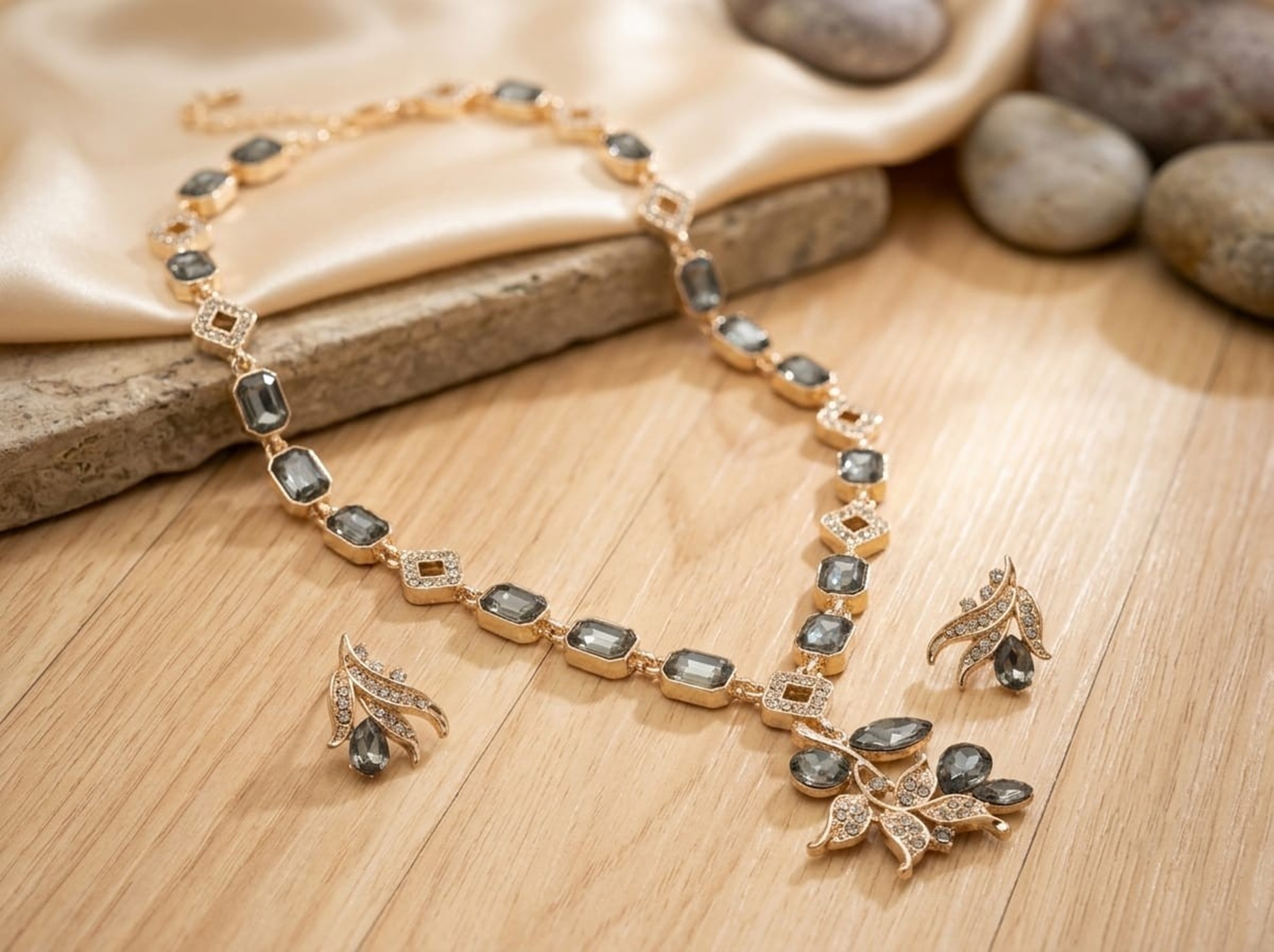 Elegant Stone Necklace Set