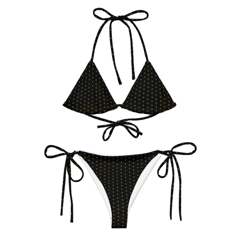 LEO Dark All-Over Print Recycled String Bikini