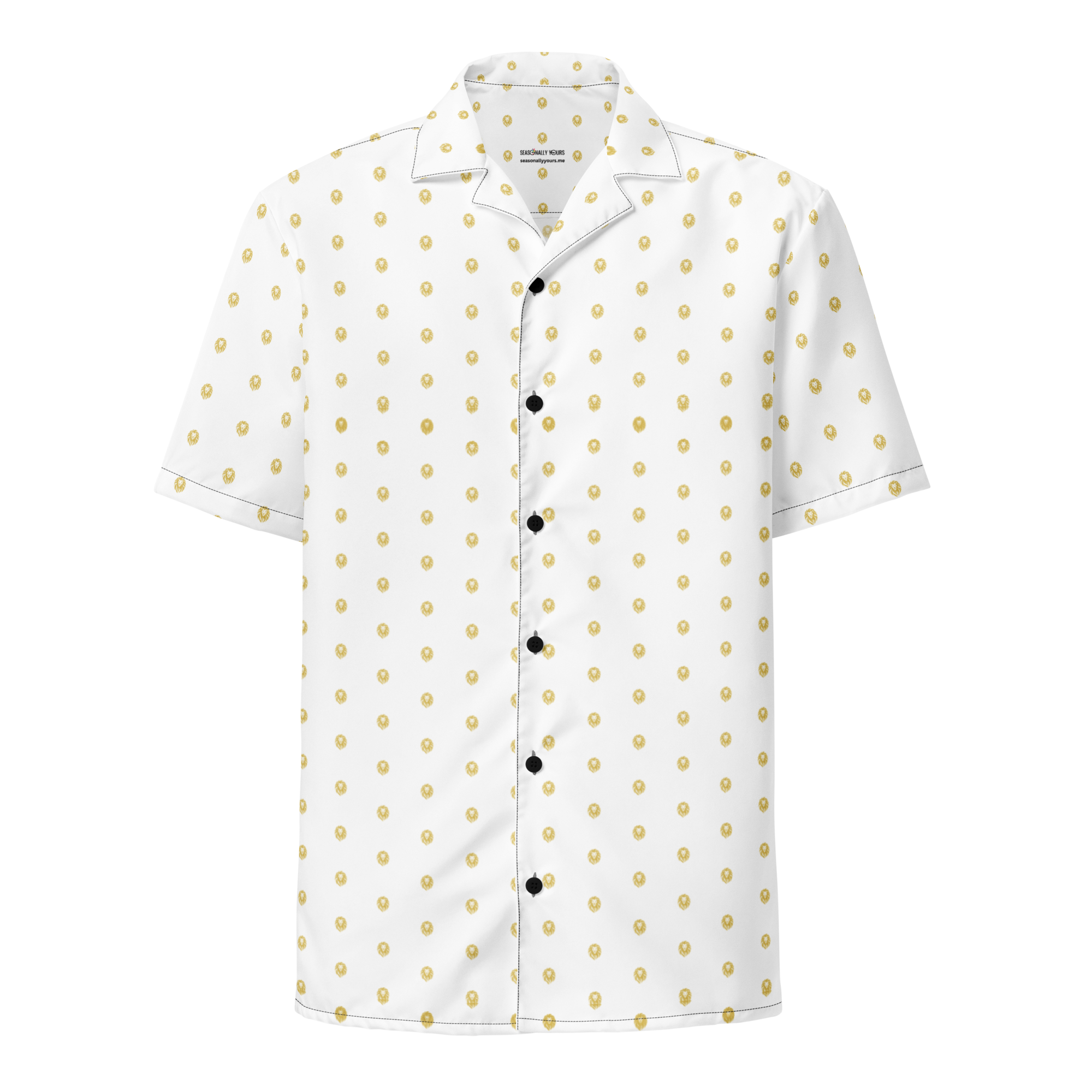 LEO White All-Over Print Unisex Button Shirt