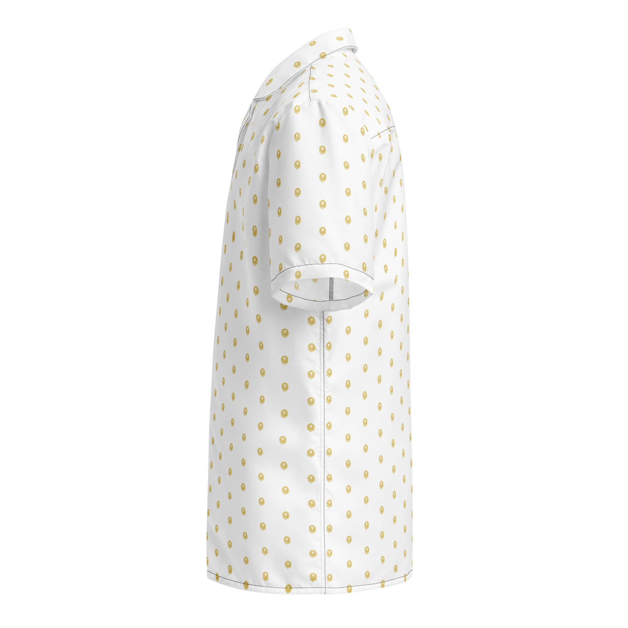 LEO White All-Over Print Unisex Button Shirt