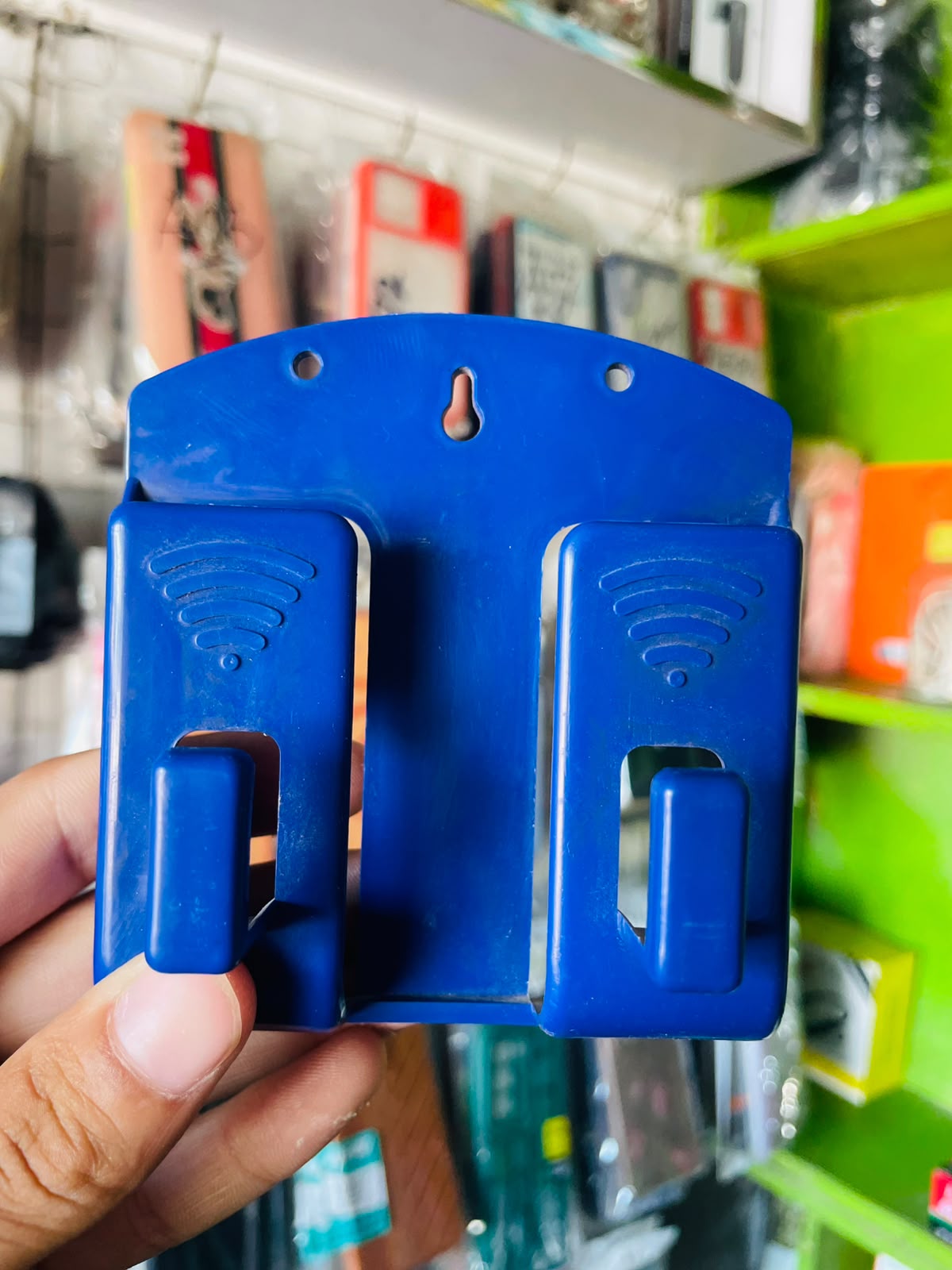 Mobile Charging Wall Stand | Dual Wall-Mount Mop Holder