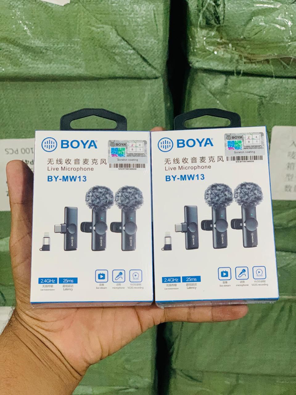 Boya Orignal MW13  Microphone. Dual Channel