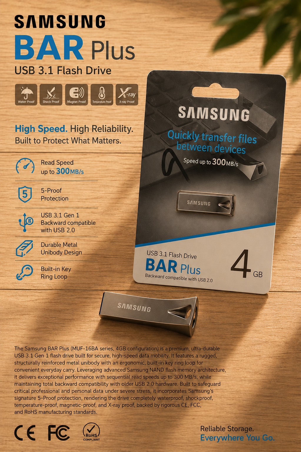 Samsung BAR Plus USB 3.1 Flash Drive (4GB)