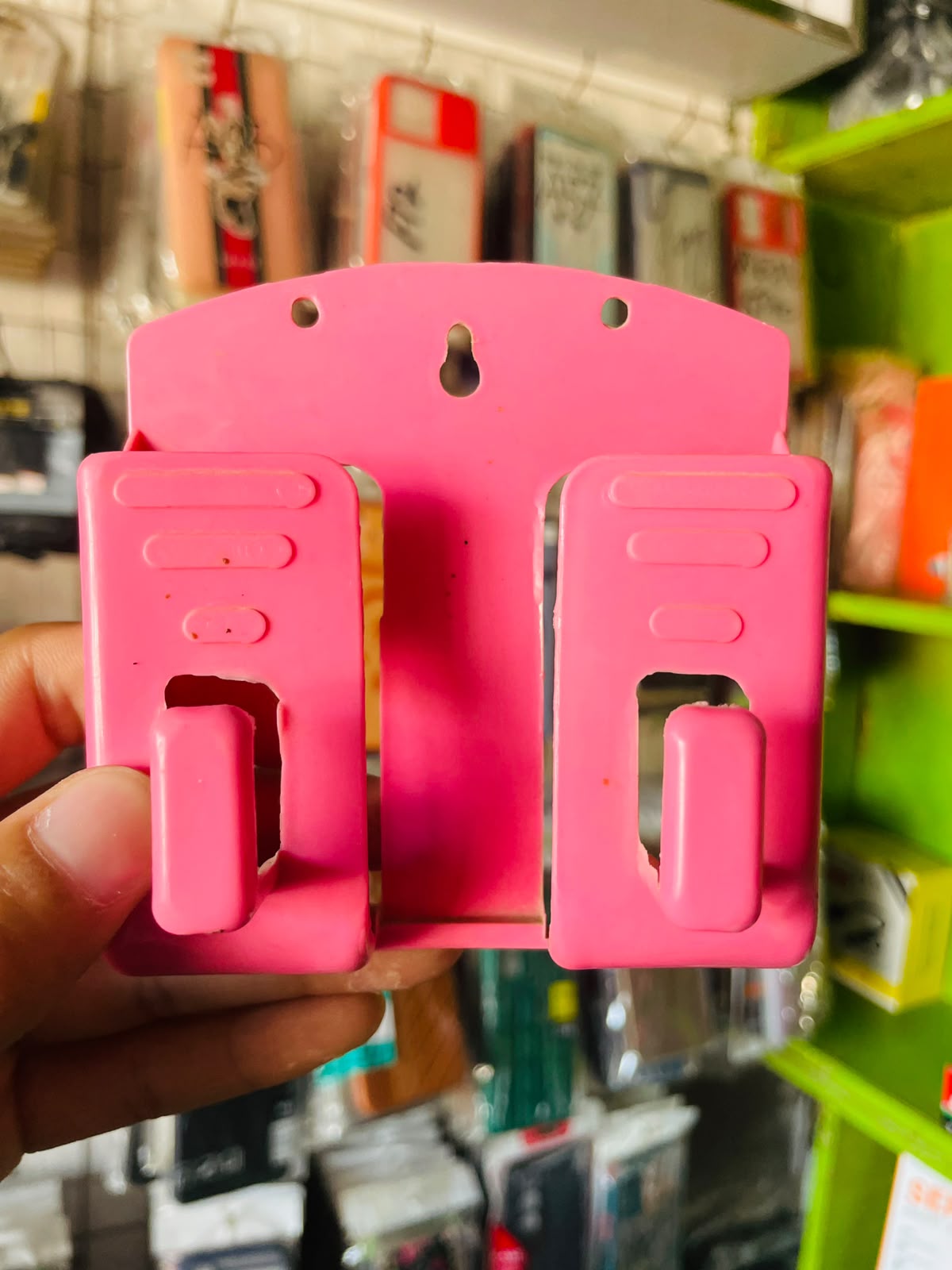 Mobile Charging Wall Stand | Dual Wall-Mount Mop Holder