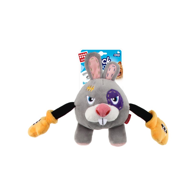GiGwi Rock Zoo Boxer Plush Dog Toy - Rabbit