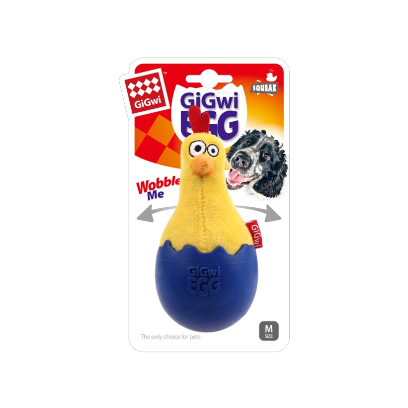 GiGwi Egg Wobbler Dog Toy - Chicken 
