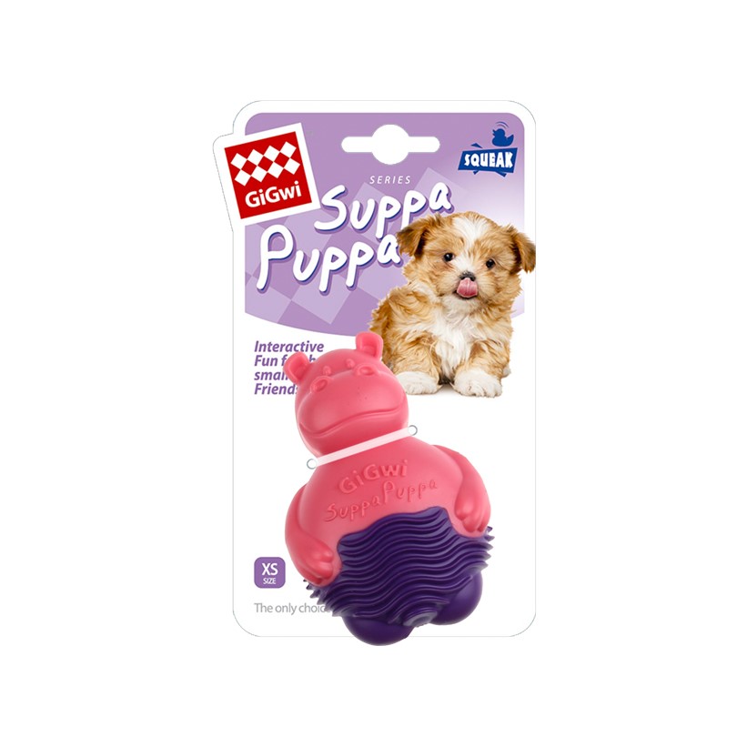GiGwi Suppa Puppa Hippo Dog Toy