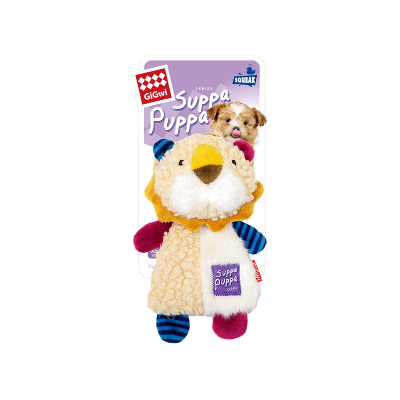 GiGwi Suppa Puppa Lion Plush Dog Toy