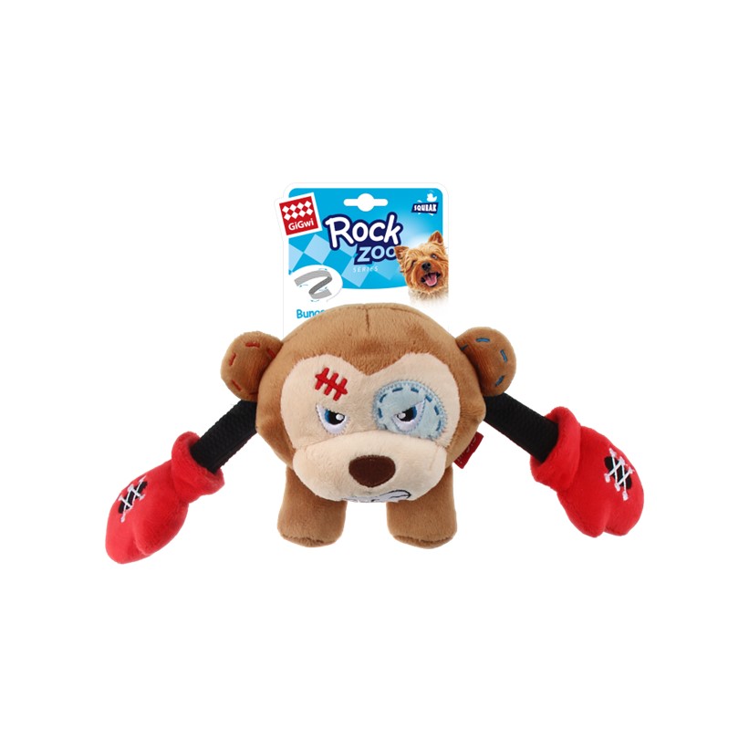 GiGwi Rock Zoo Boxer Dog Toy - Monkey 