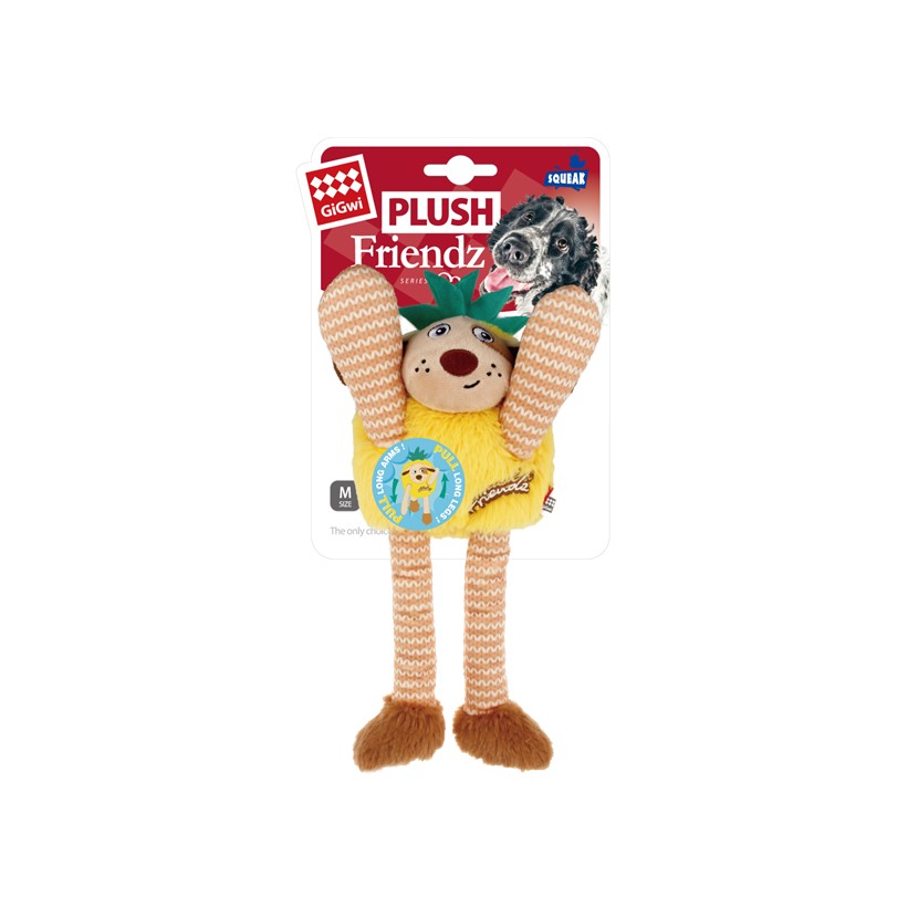 GiGwi Plush Friendz Dog Toy - Pineapple