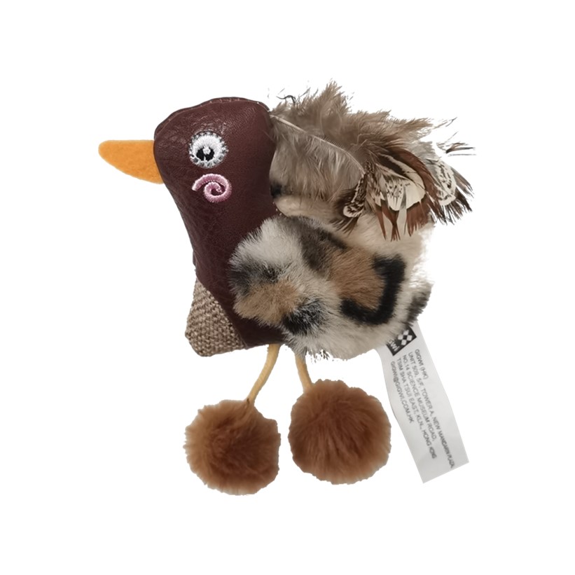 GiGwi Catch & Scratch Leatherette Cat Toy - Duck