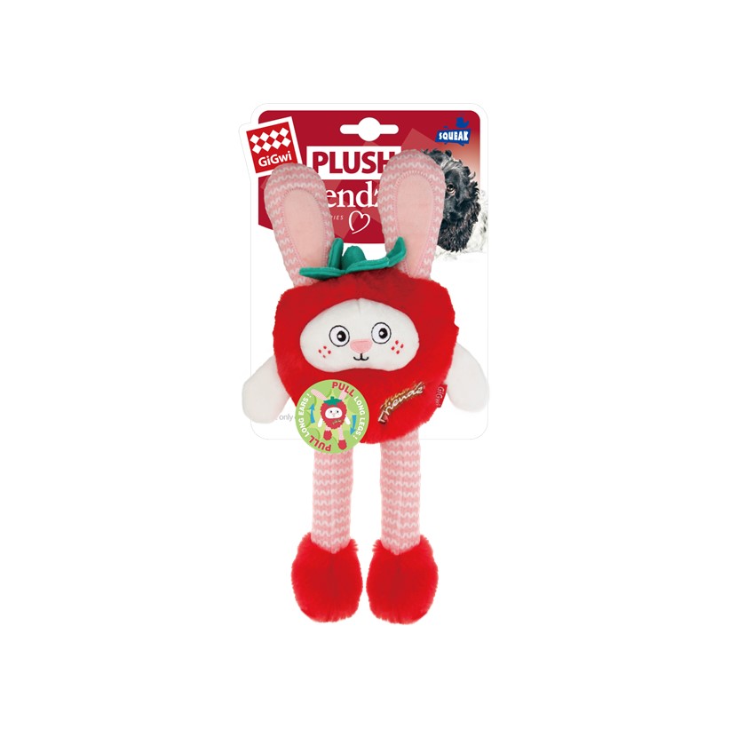 GiGwi Plush Friendz Dog Toy - Strawberry