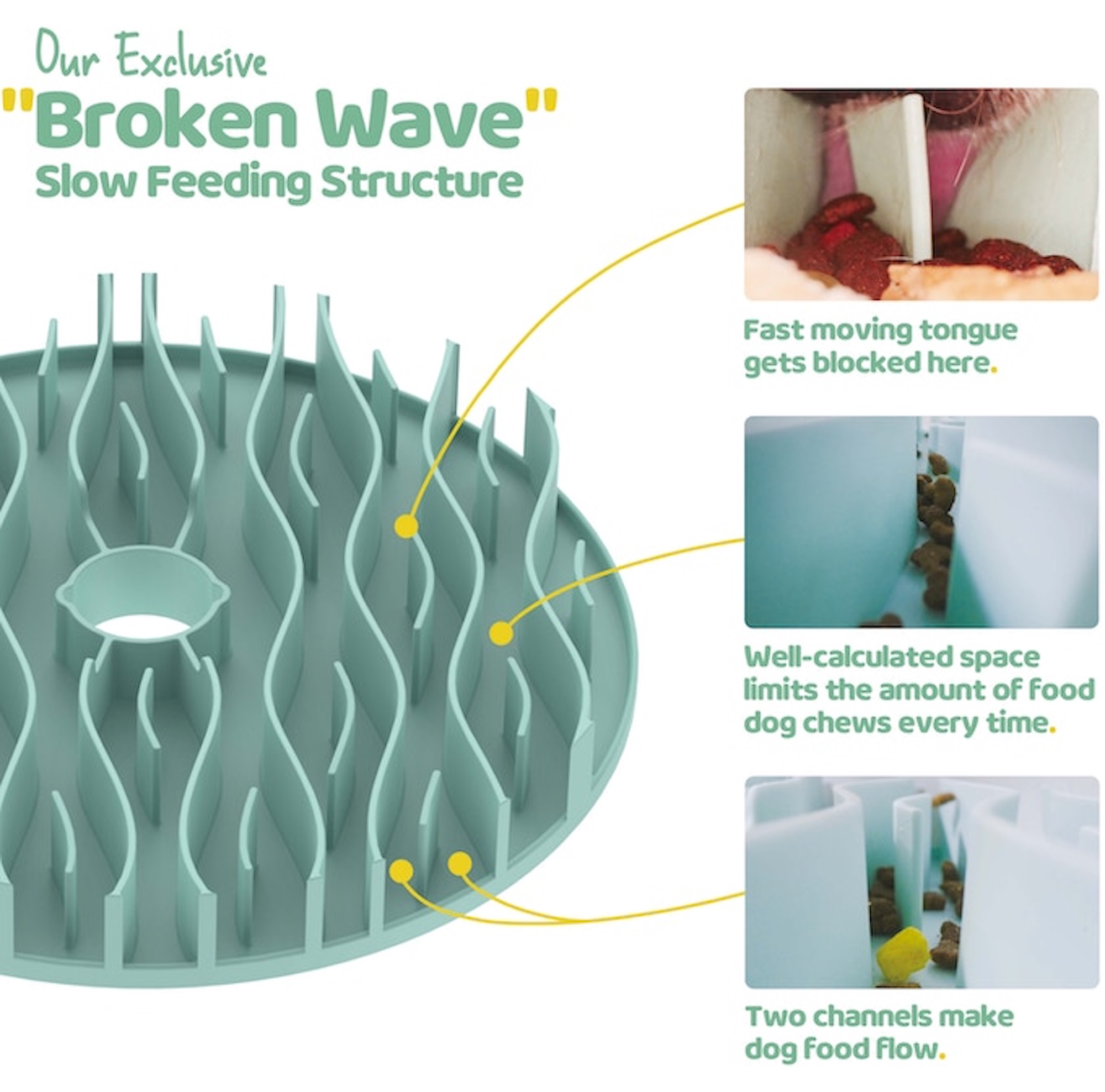 Puzzle Feeder Broken Wave (Green)