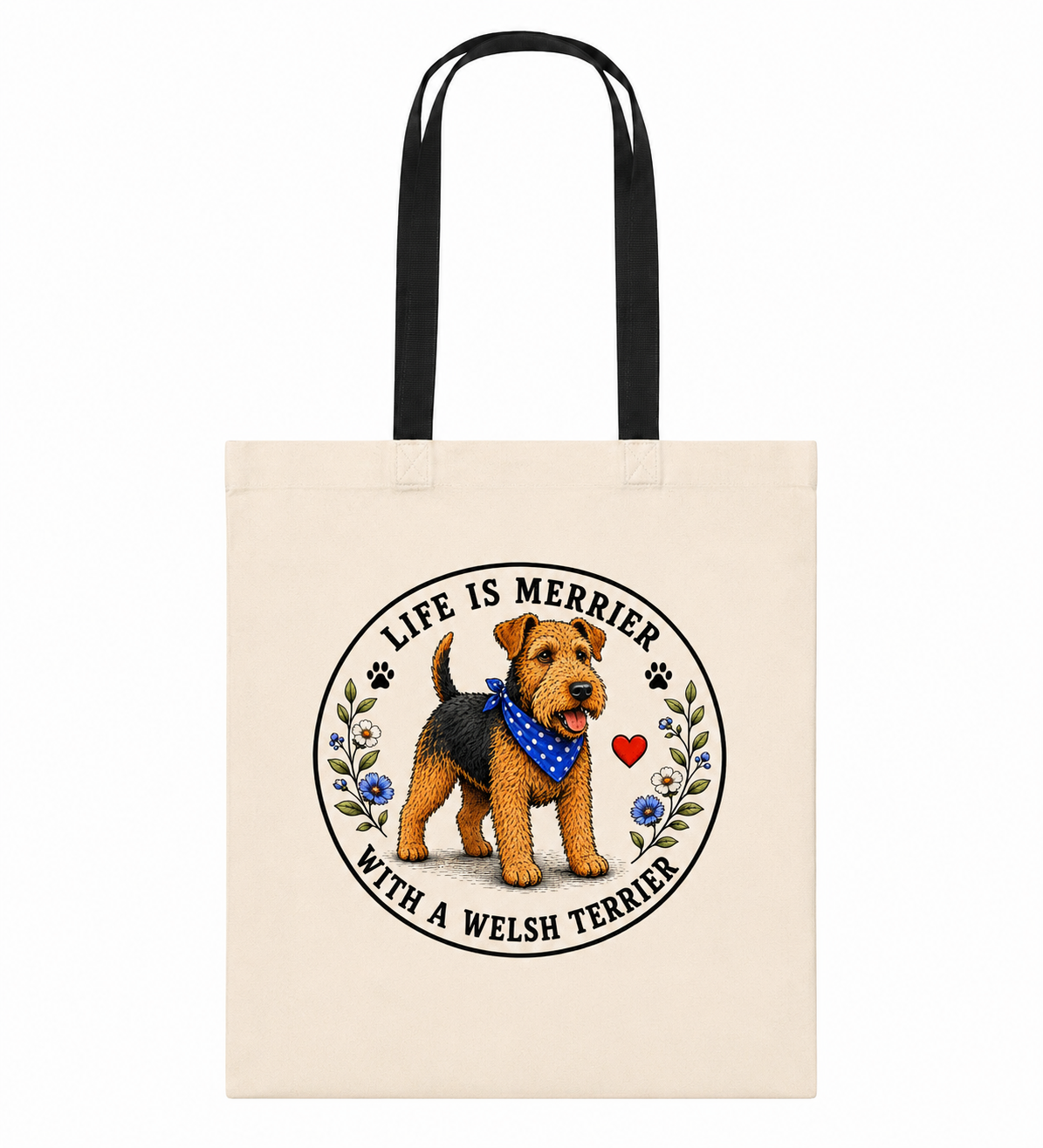 Contrast Handle Tote Bag - Choose your Design