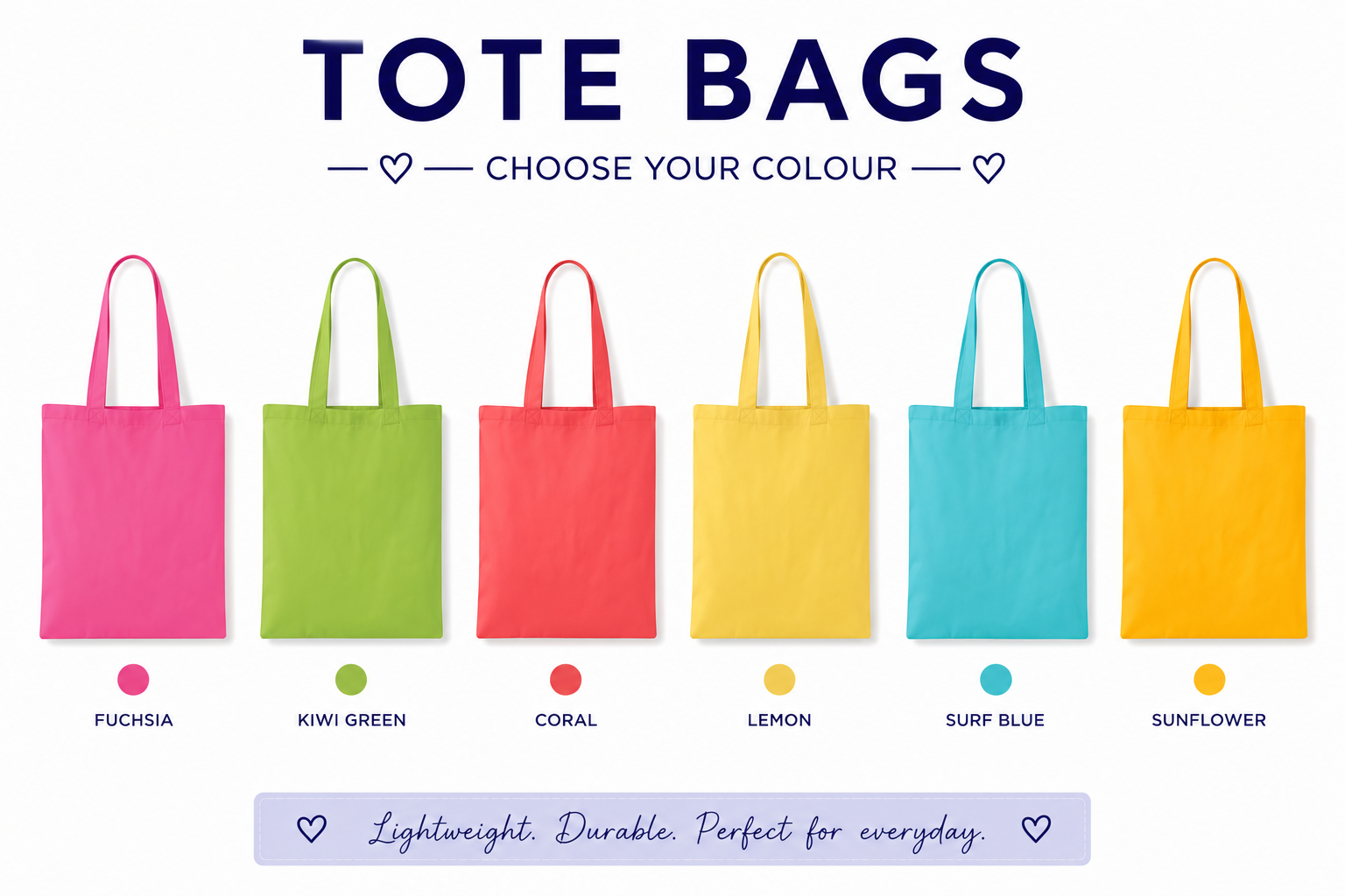 Tote Bag - Choose your Design and Colour