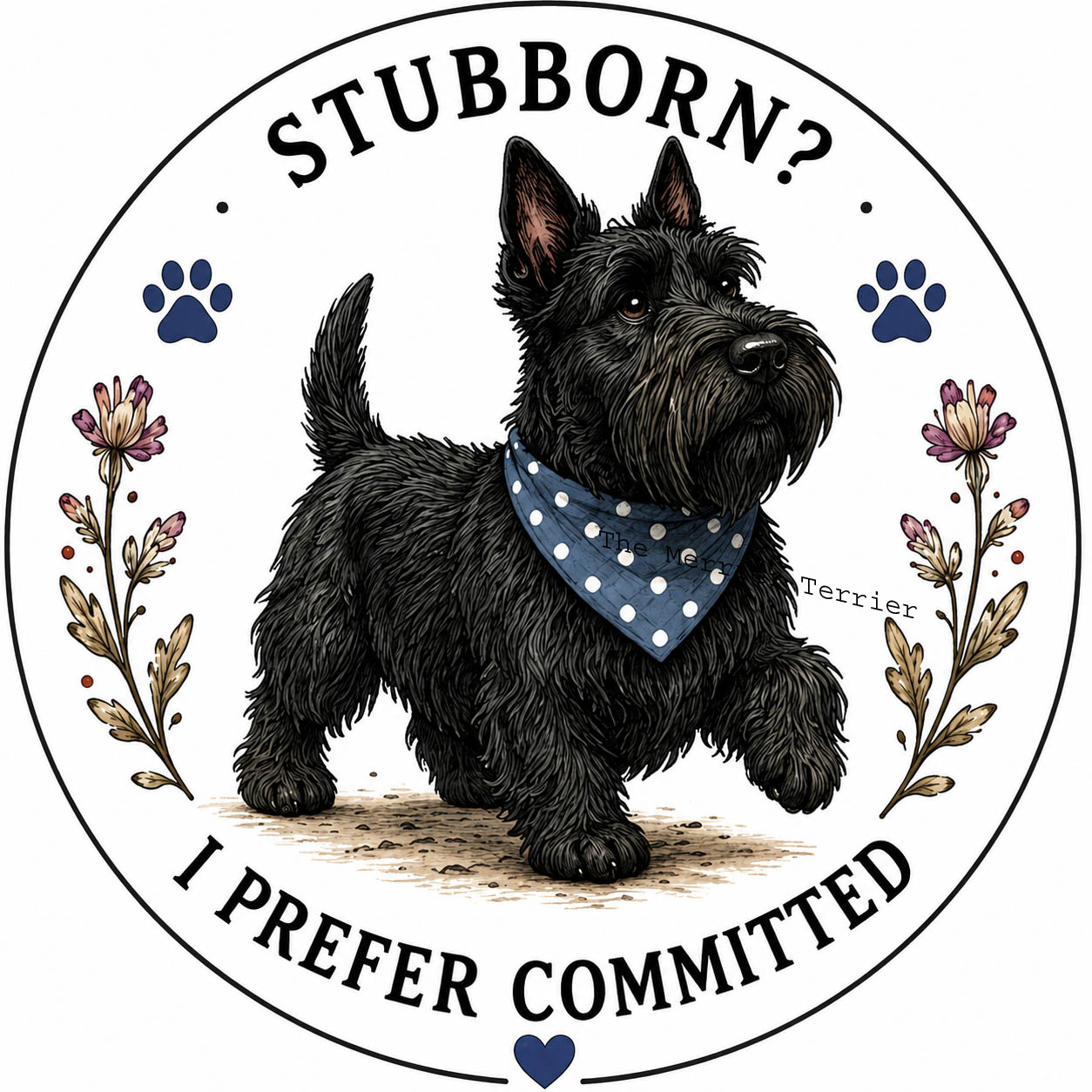 Scottish Terrier. Stubborn? I prefer committed. 