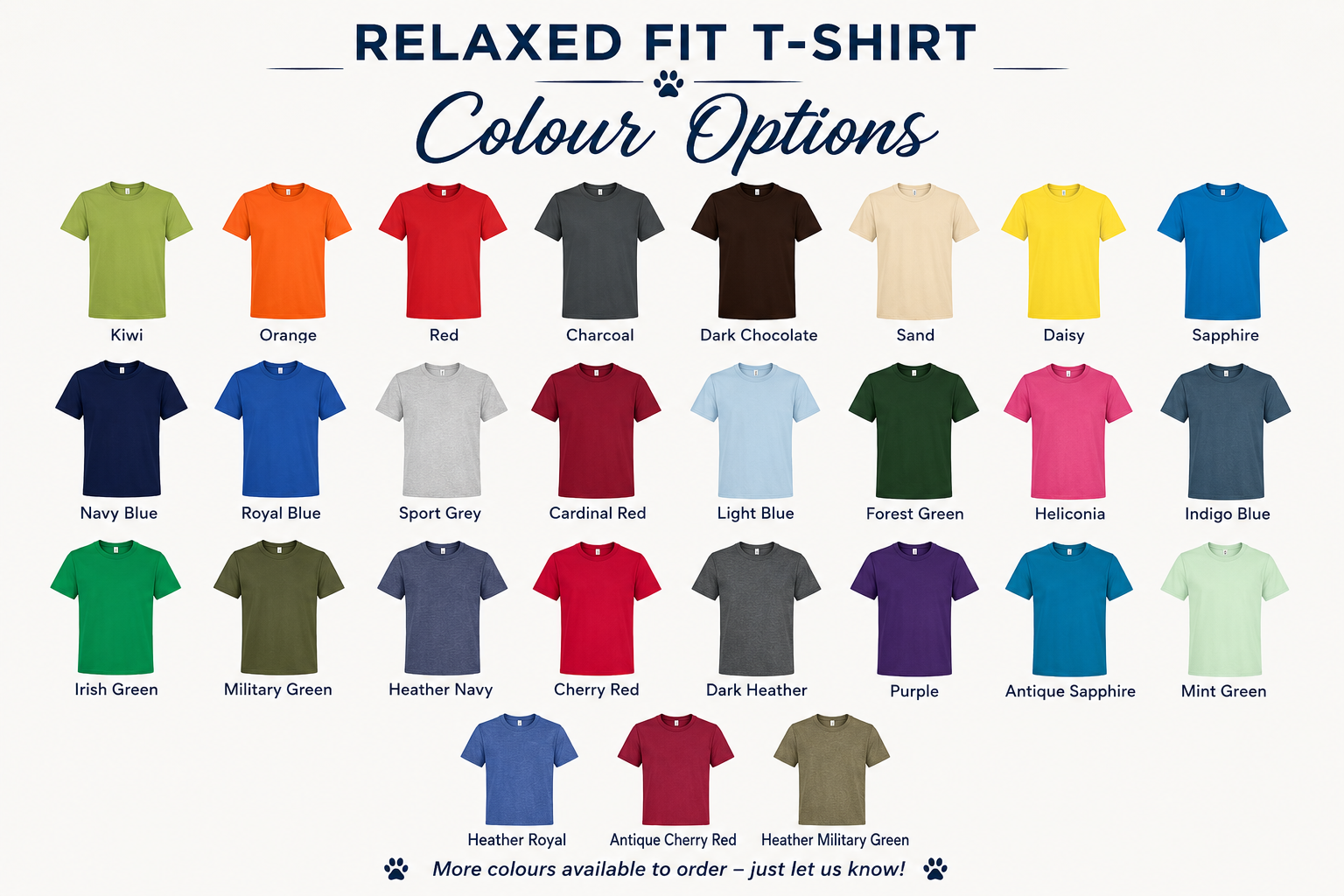 Relaxed Fit T-Shirt ALL COLOUR OPTIONS - Choose your Design AND COLOUR