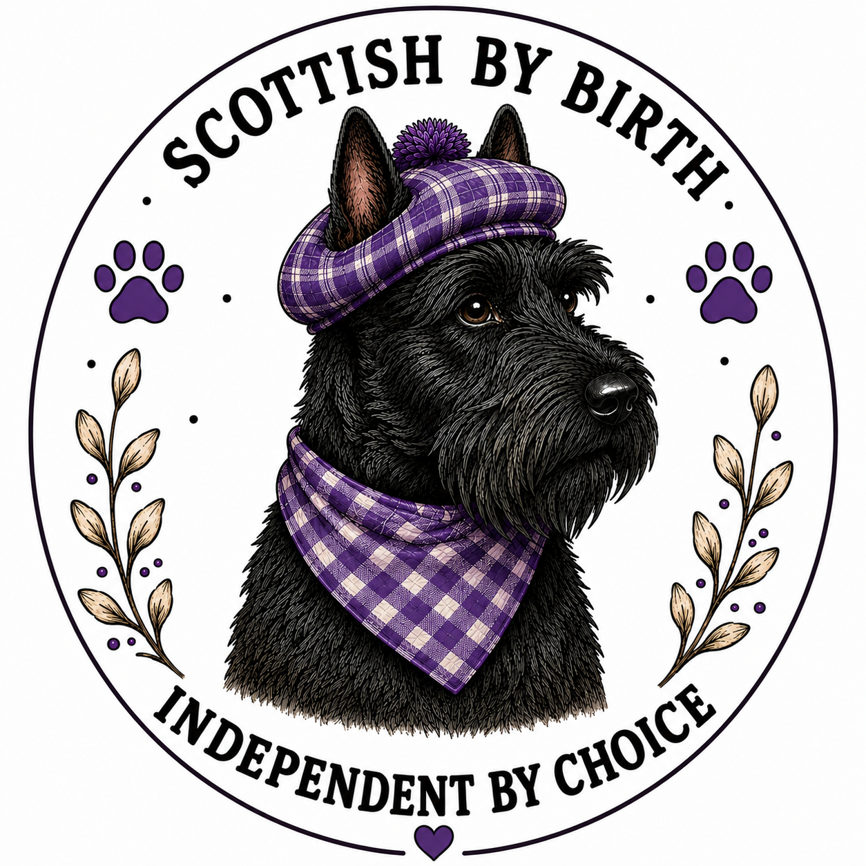 Scottish Terrier. Scottish by Birth. Independent by Choice.